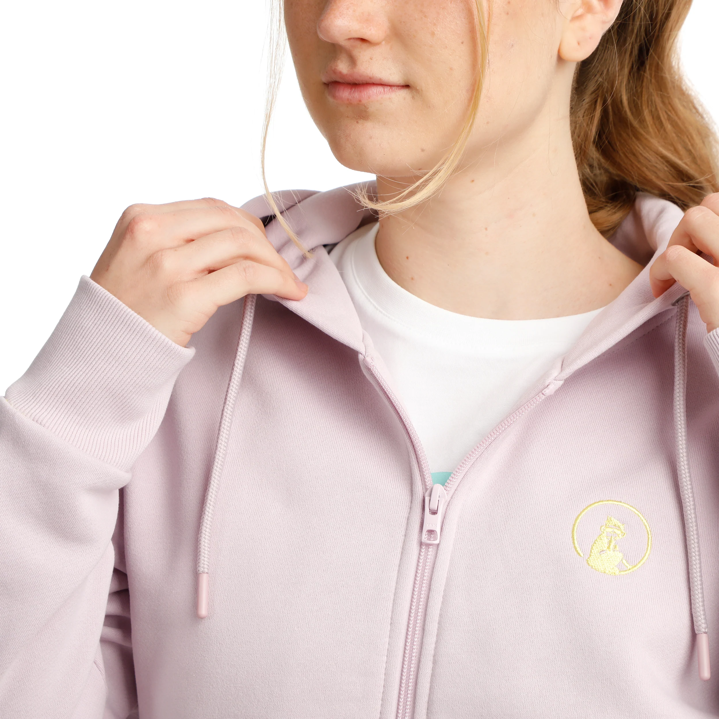 Mind Taped Zip Sudadera Con Cremallera Mujeres-Morado,Verde Neón - Image 8