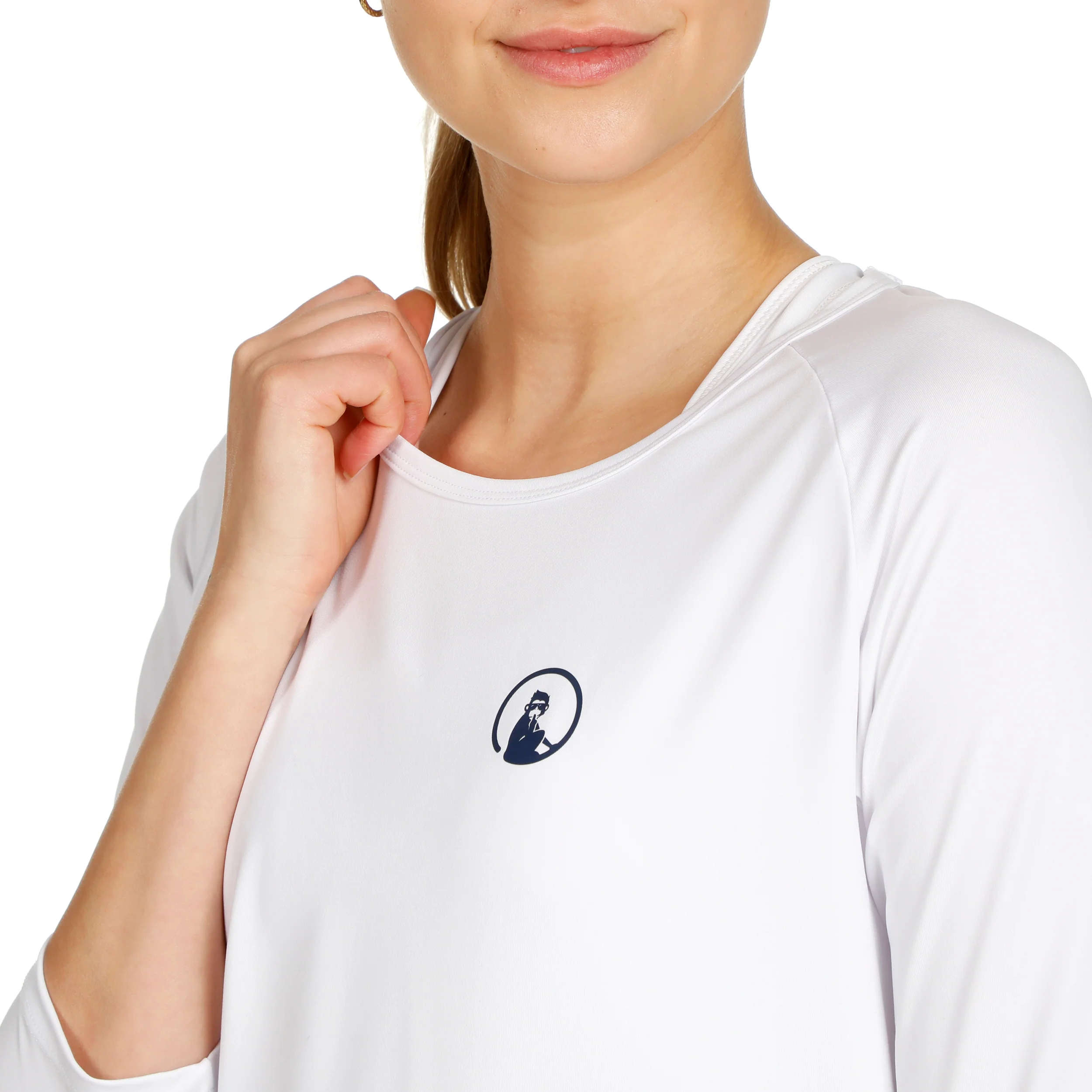 Mixed Camiseta De Manga Larga Mujeres-Blanco - Image 5
