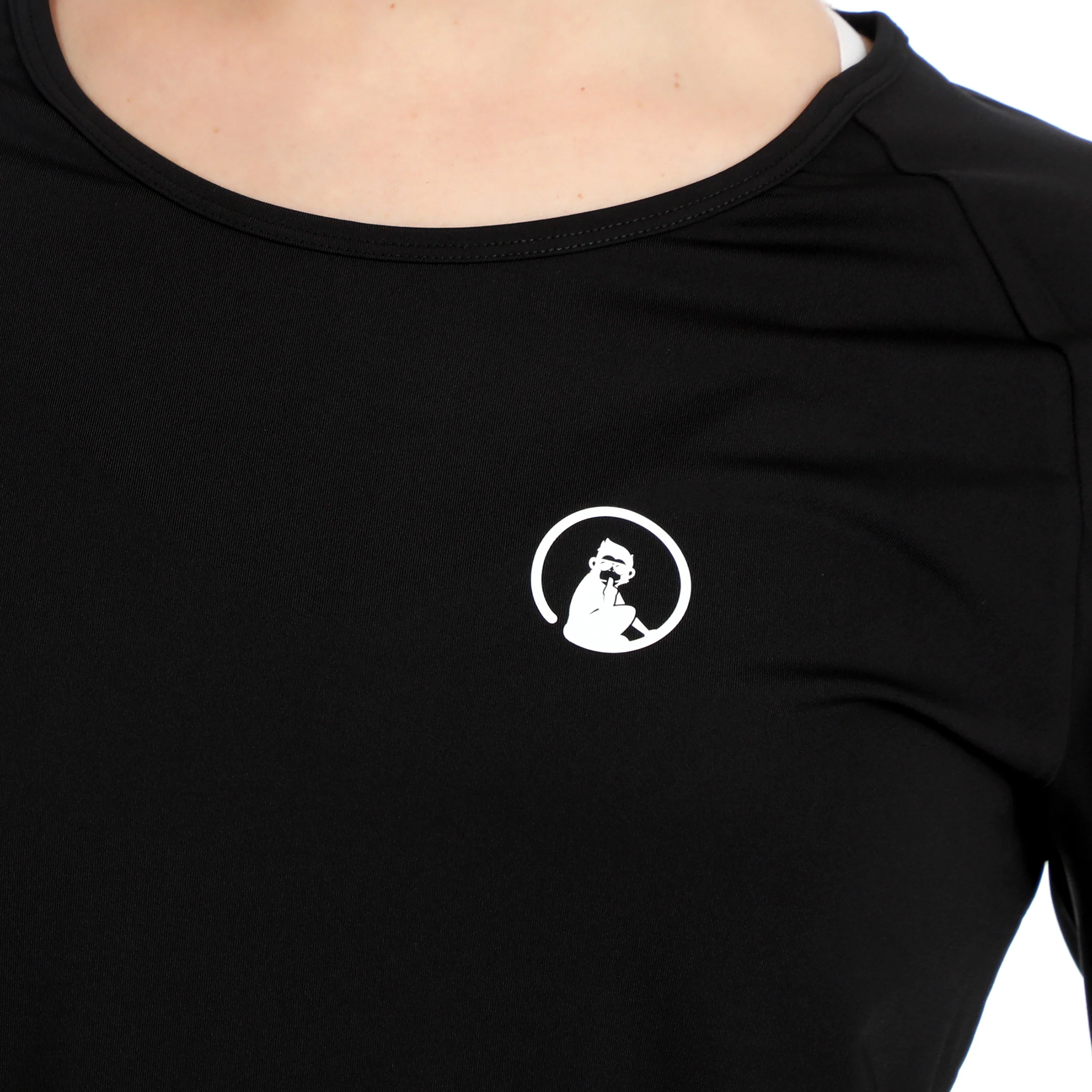 Mixed Camiseta De Manga Larga Mujeres-Negro - Image 6