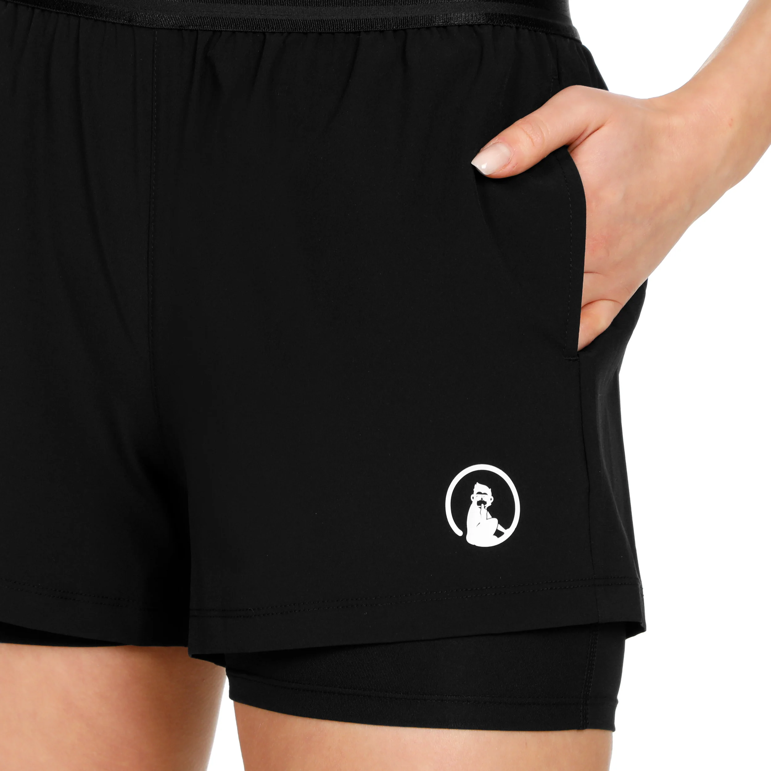 Point 2in1 Shorts Mujeres-Negro - Image 6