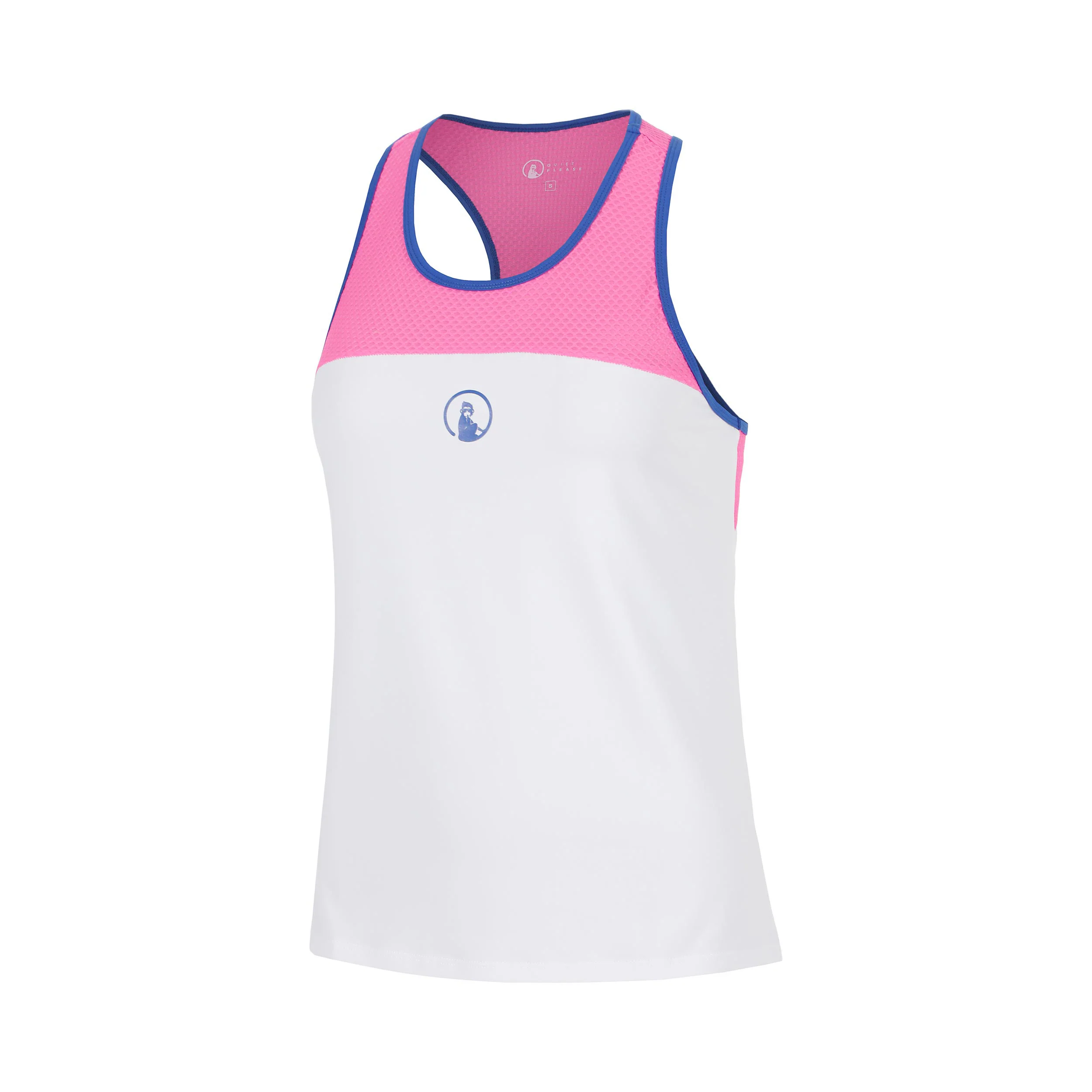 Racerback Camiseta de tirantes Chicas - rosa, blanco