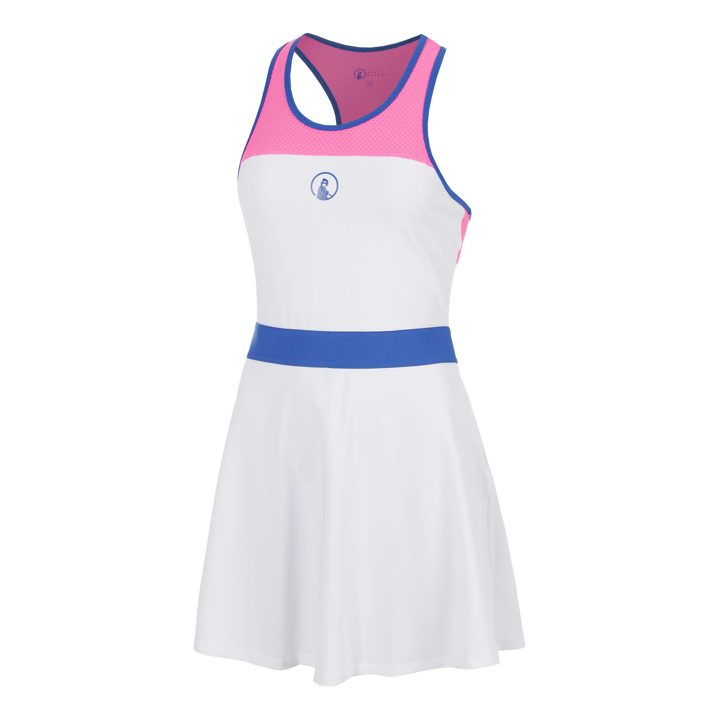 Racerback Vestido Mujeres - blanco, azul