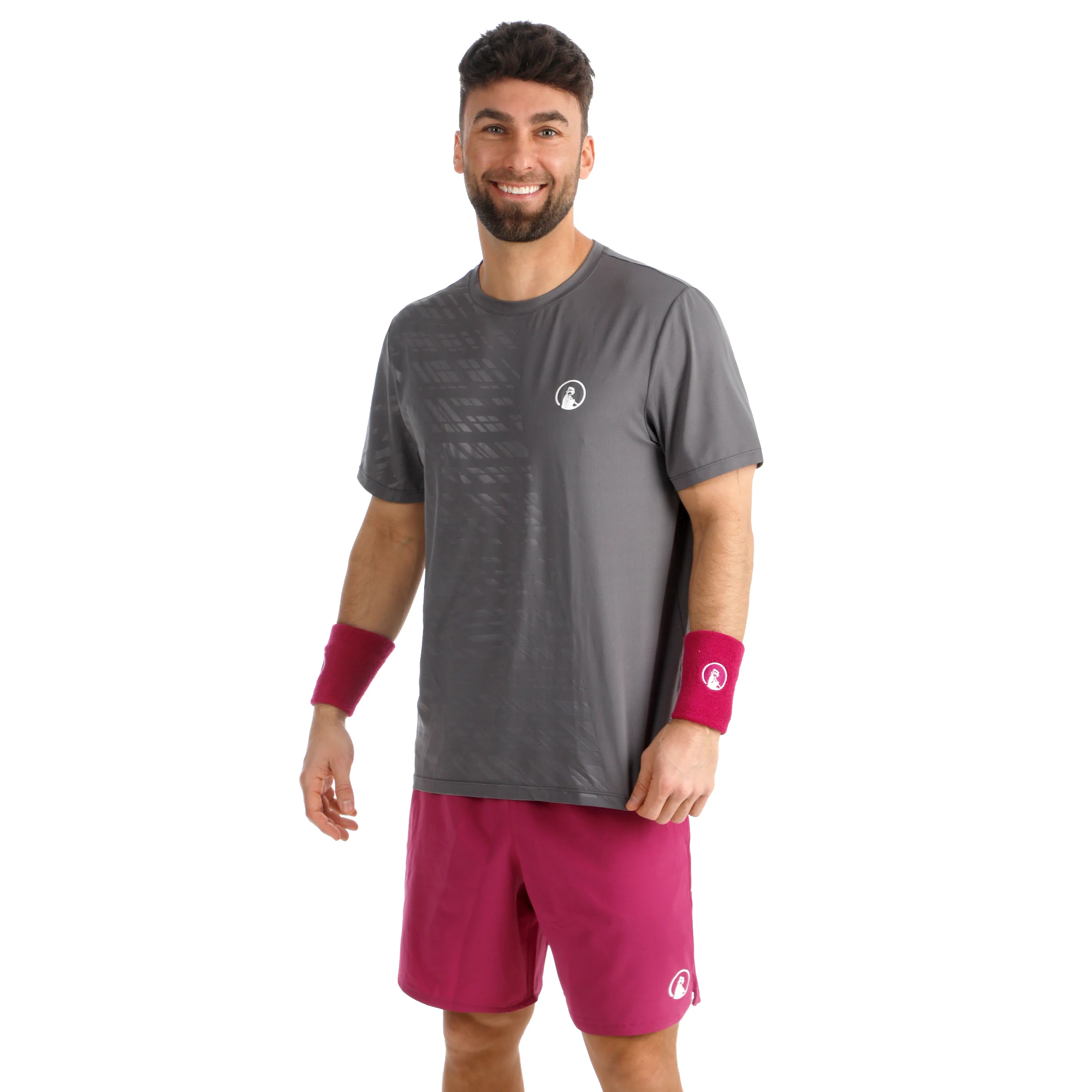 Receiver Embossed Camiseta de manga corta Hombres - gris, blanco - Image 6