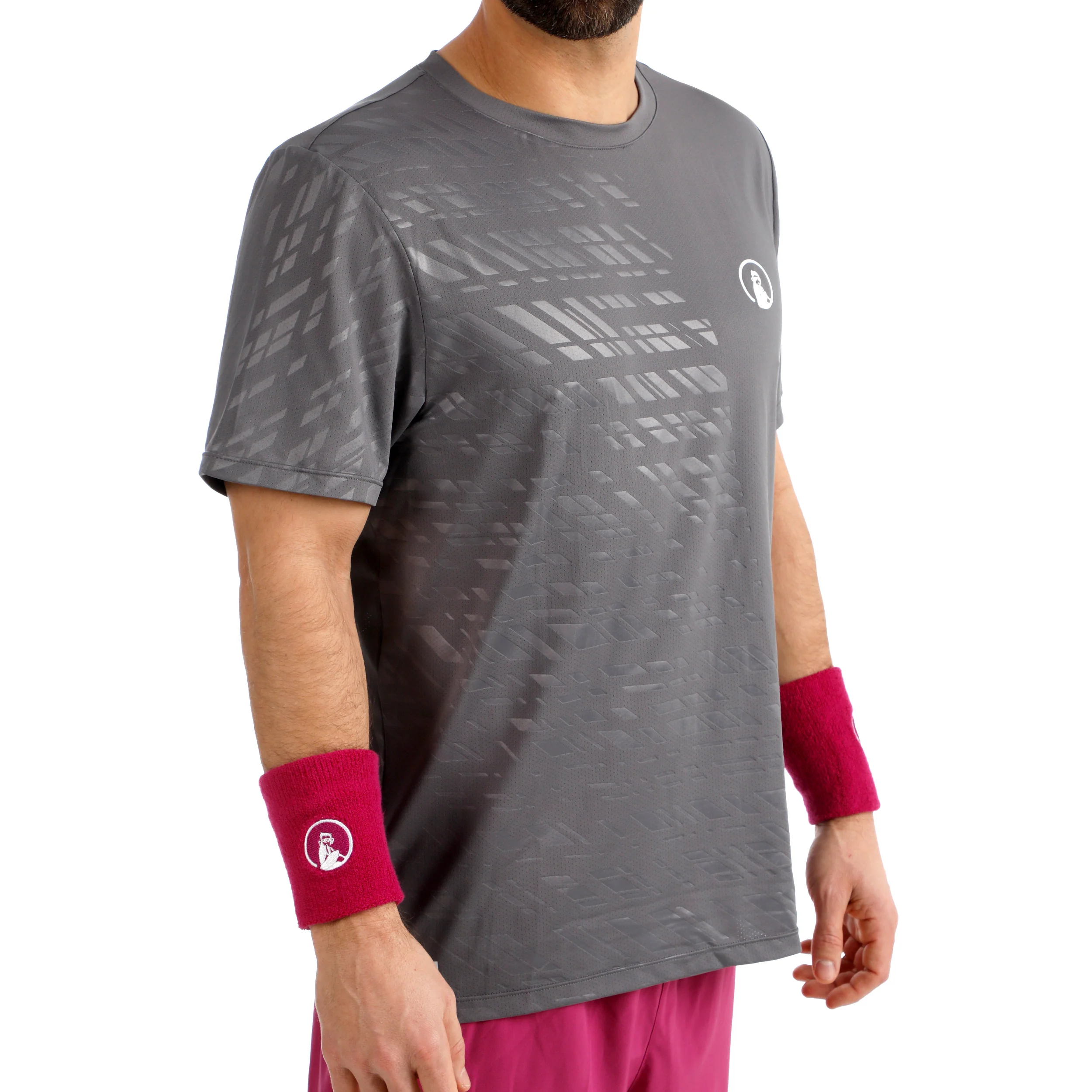 Receiver Embossed Camiseta de manga corta Hombres - gris, blanco - Image 8