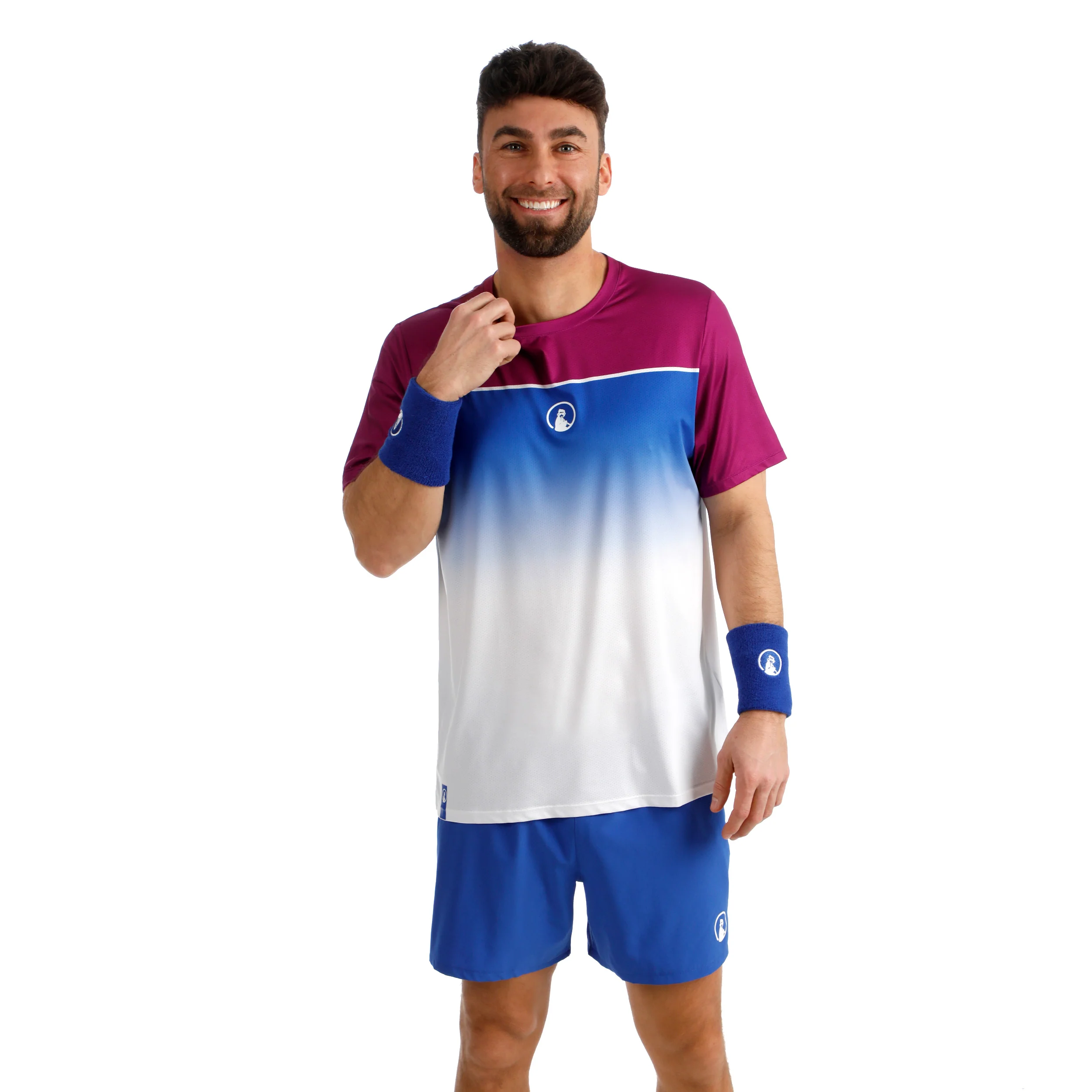 Receiver Faded Camiseta de manga corta Hombres - rosa, blanco - Image 5