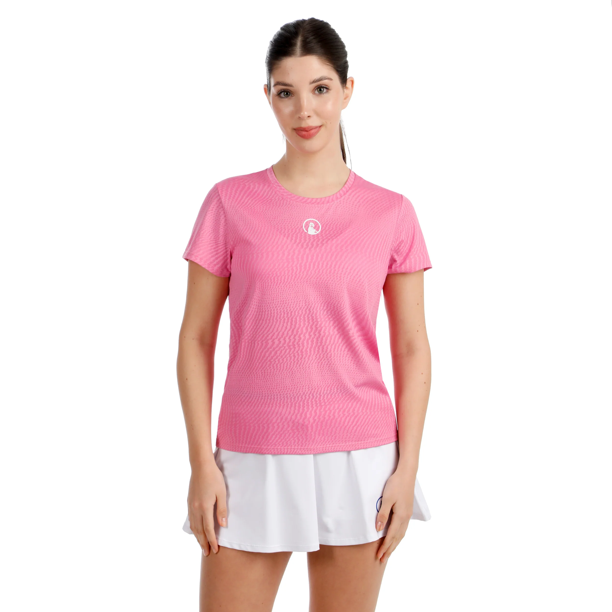 Spin Camiseta de manga corta Mujeres - rosa, blanco - Image 4
