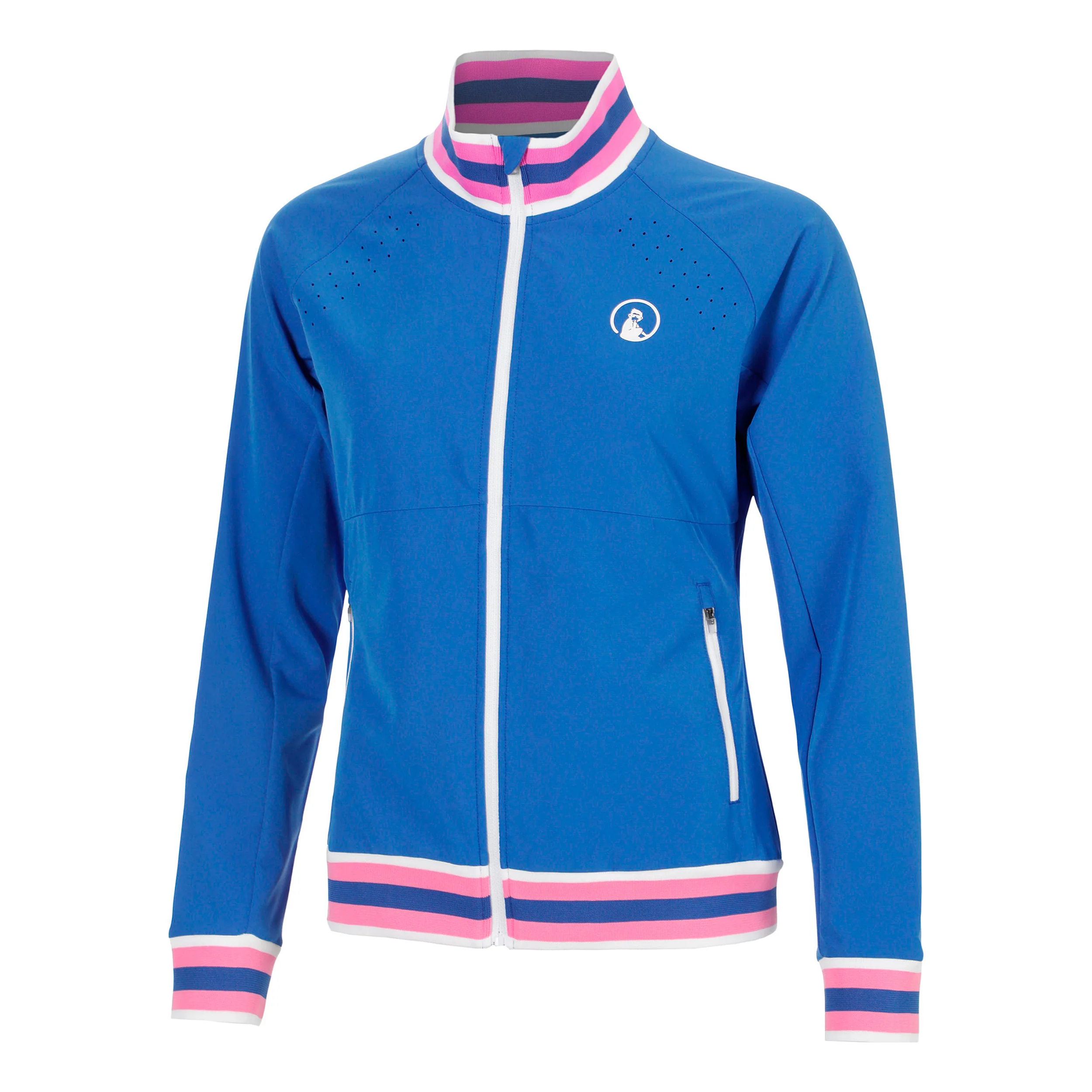 Tipping Chaqueta de entrenamiento Mujeres - azul, blanco