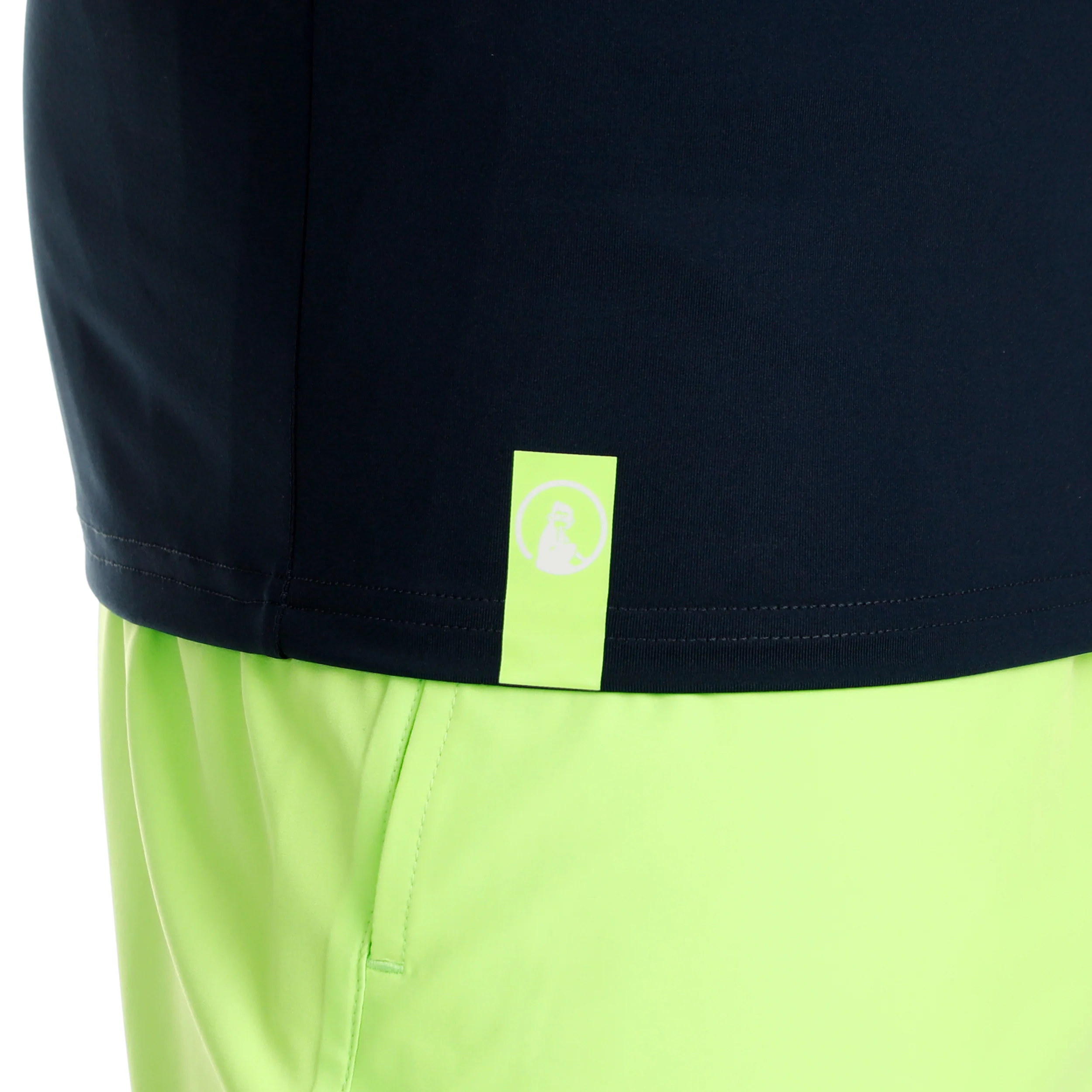 Wild Big Serve 1/4 Zip Camiseta De Manga Larga Hombres-Azul Oscuro,Verde Neón - Image 7