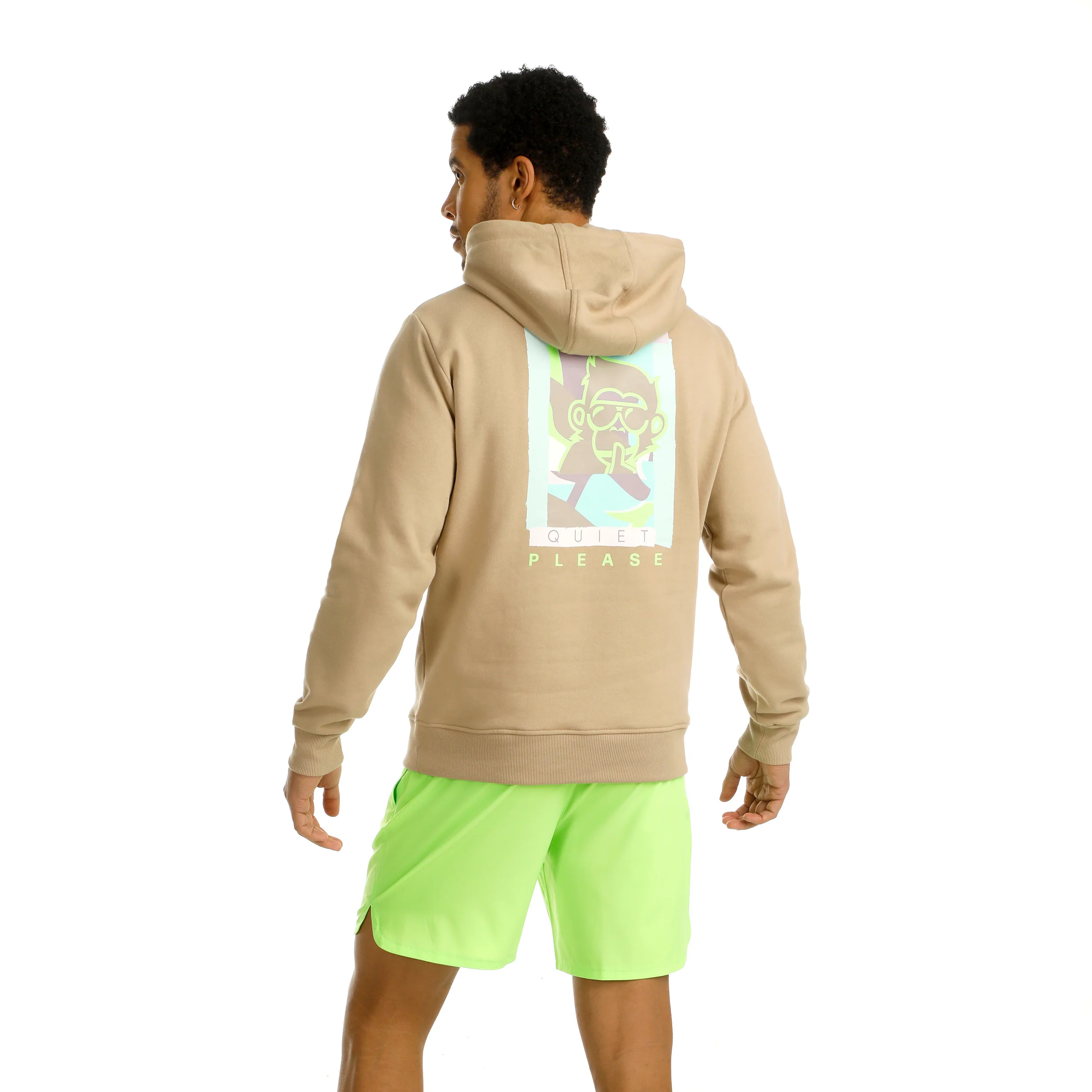 Wild Collage Sudadera Con Capucha Hombres-Beige,Multicolor - Image 8