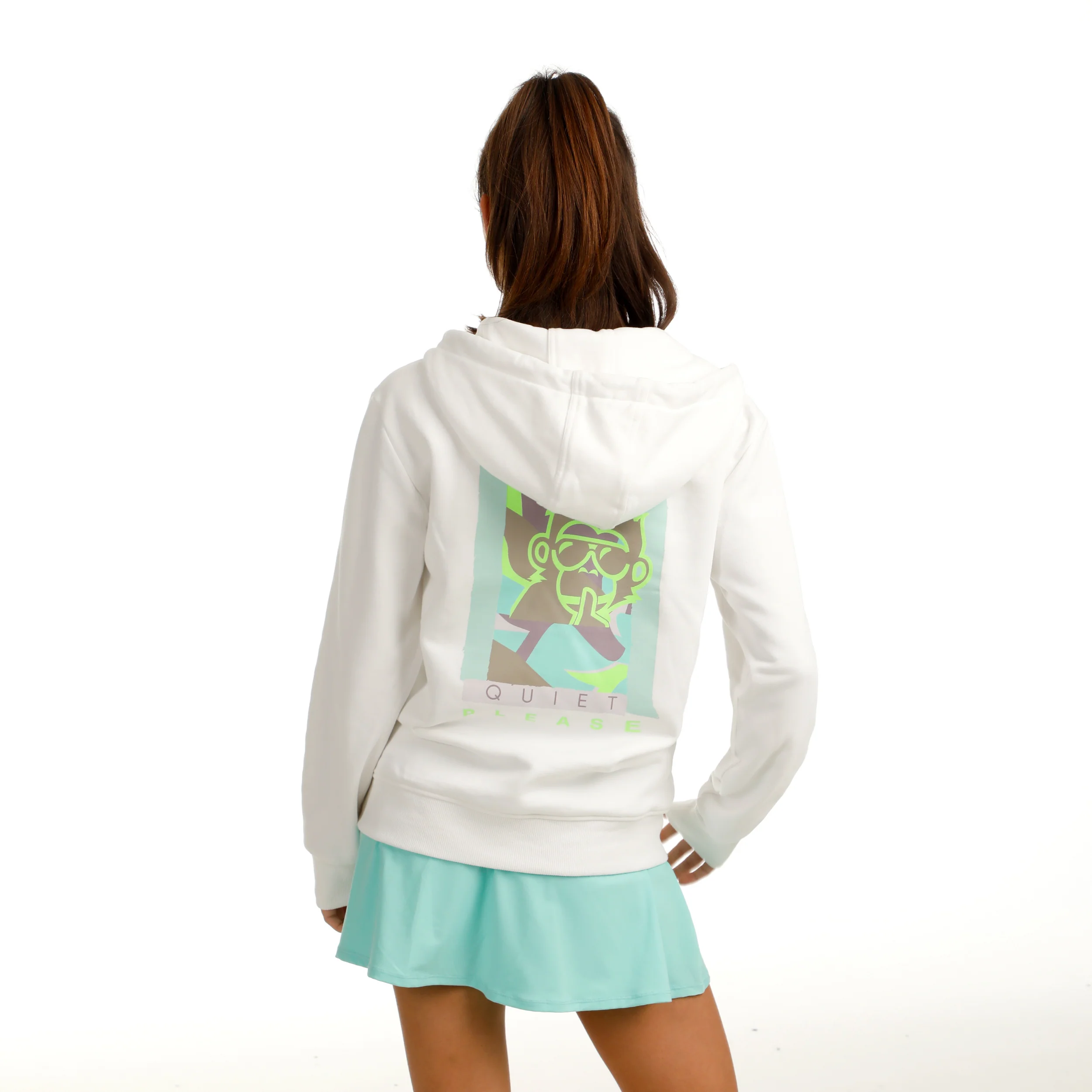Wild Collage Zip Sudadera Con Cremallera Mujeres-Blanco,Multicolor - Image 8
