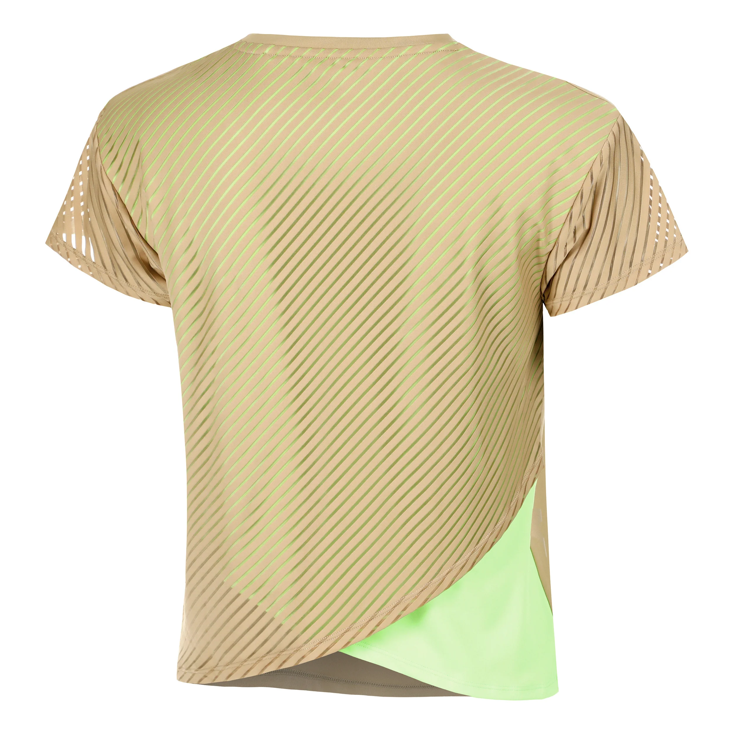 Wild Cross Camiseta De Manga Corta Mujeres-Beige,Verde Neón - Image 3