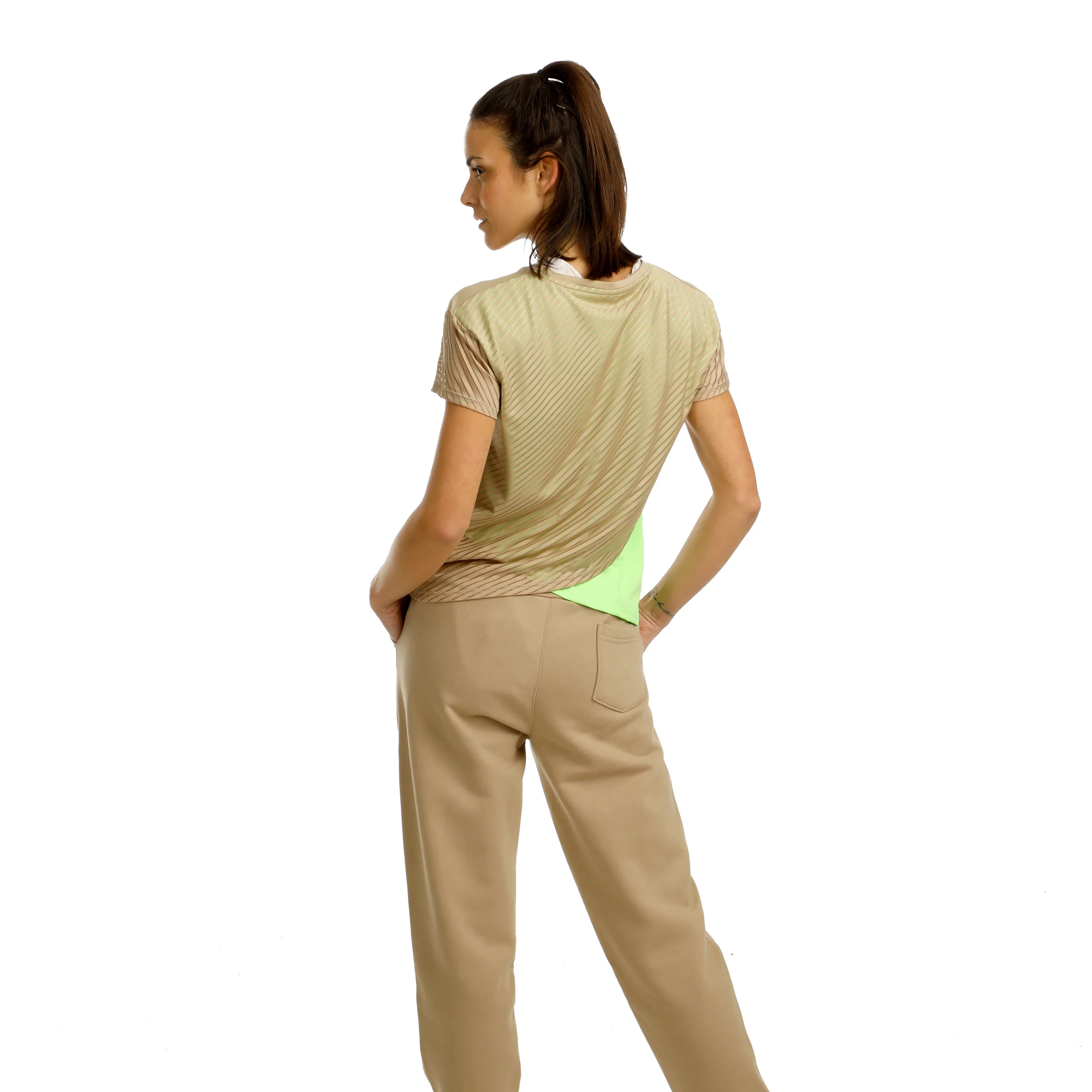 Wild Easy Pantalón De Entrenamiento Mujeres-Beige,Verde Neón - Image 6