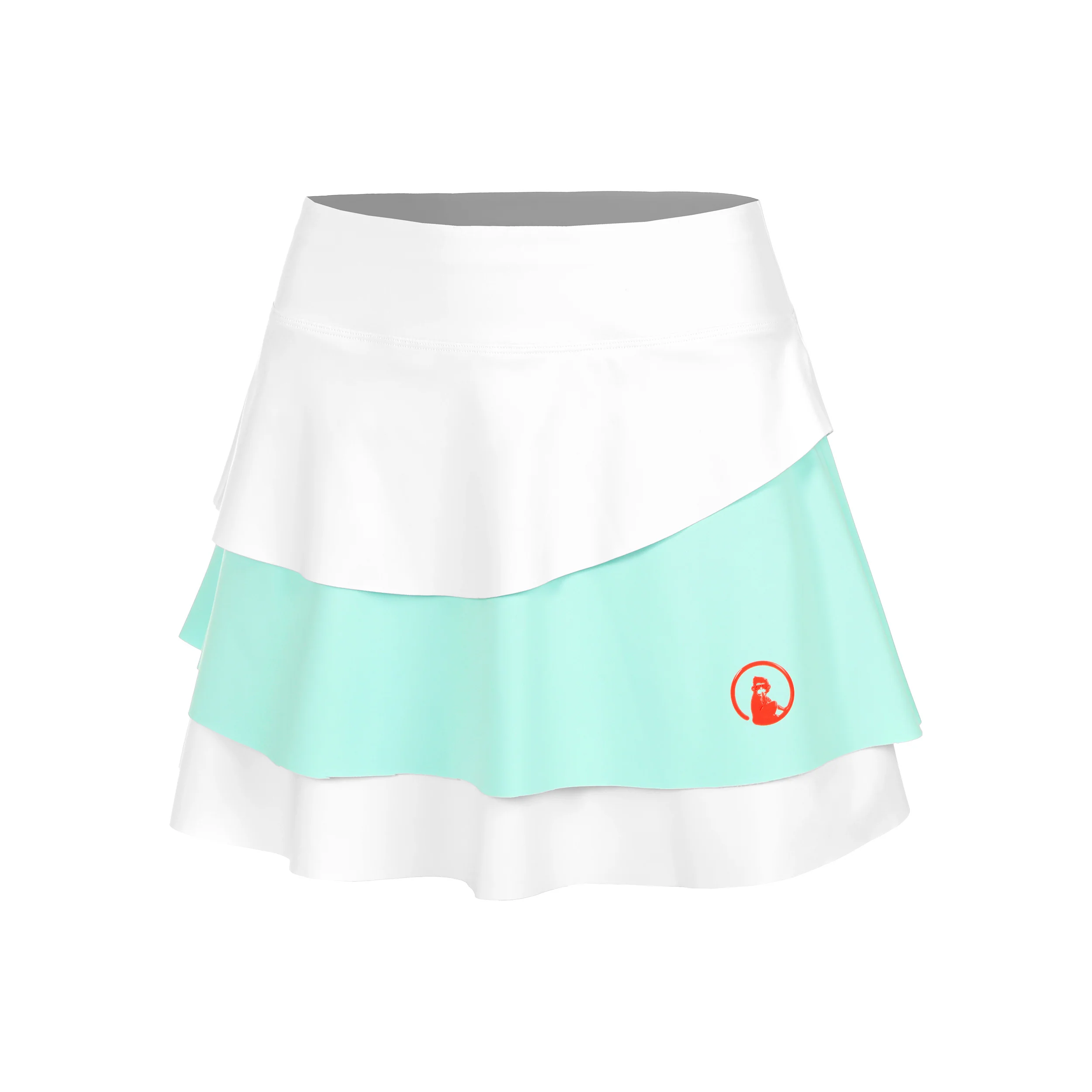Wild Flounce Falda Mujeres-Blanco,Turquesa