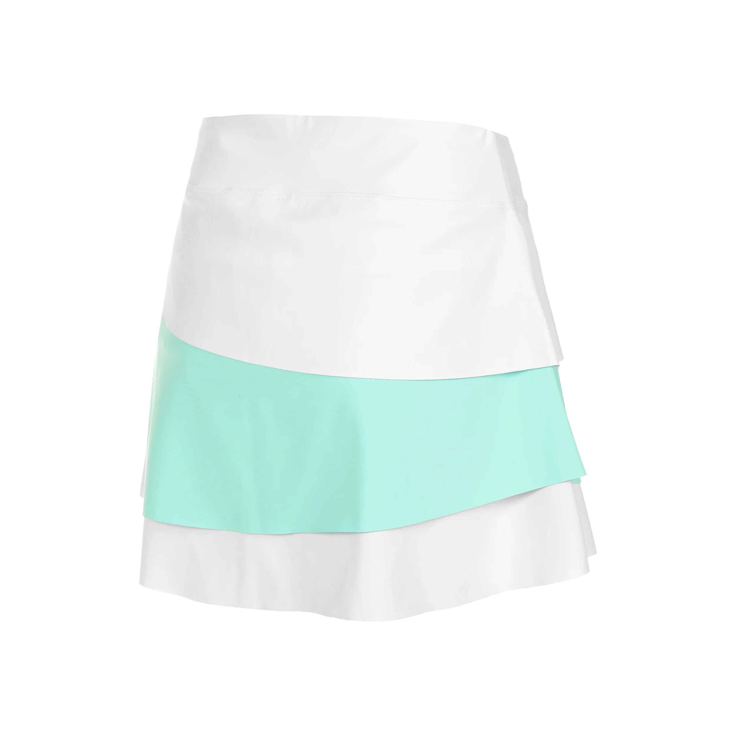 Wild Flounce Falda Mujeres-Blanco,Turquesa - Image 2