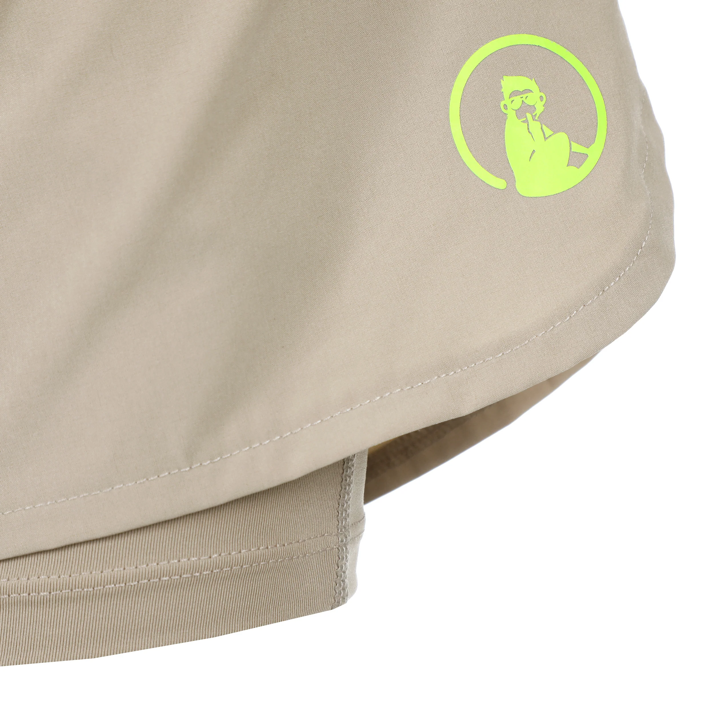 Wild Match 2in1 Shorts Mujeres-Beige,Verde Neón - Image 4