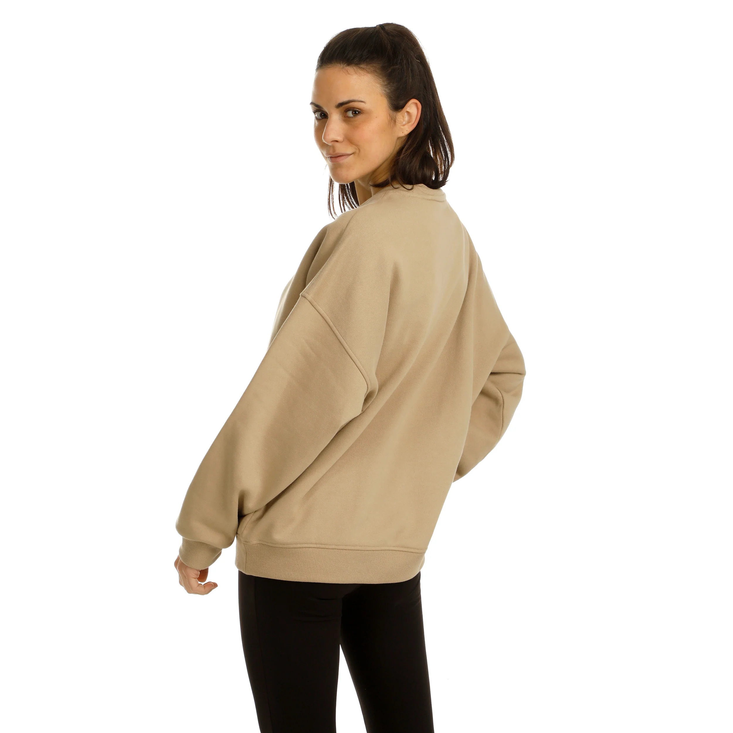 Wild Oversize Sudadera Mujeres-Beige - Image 5