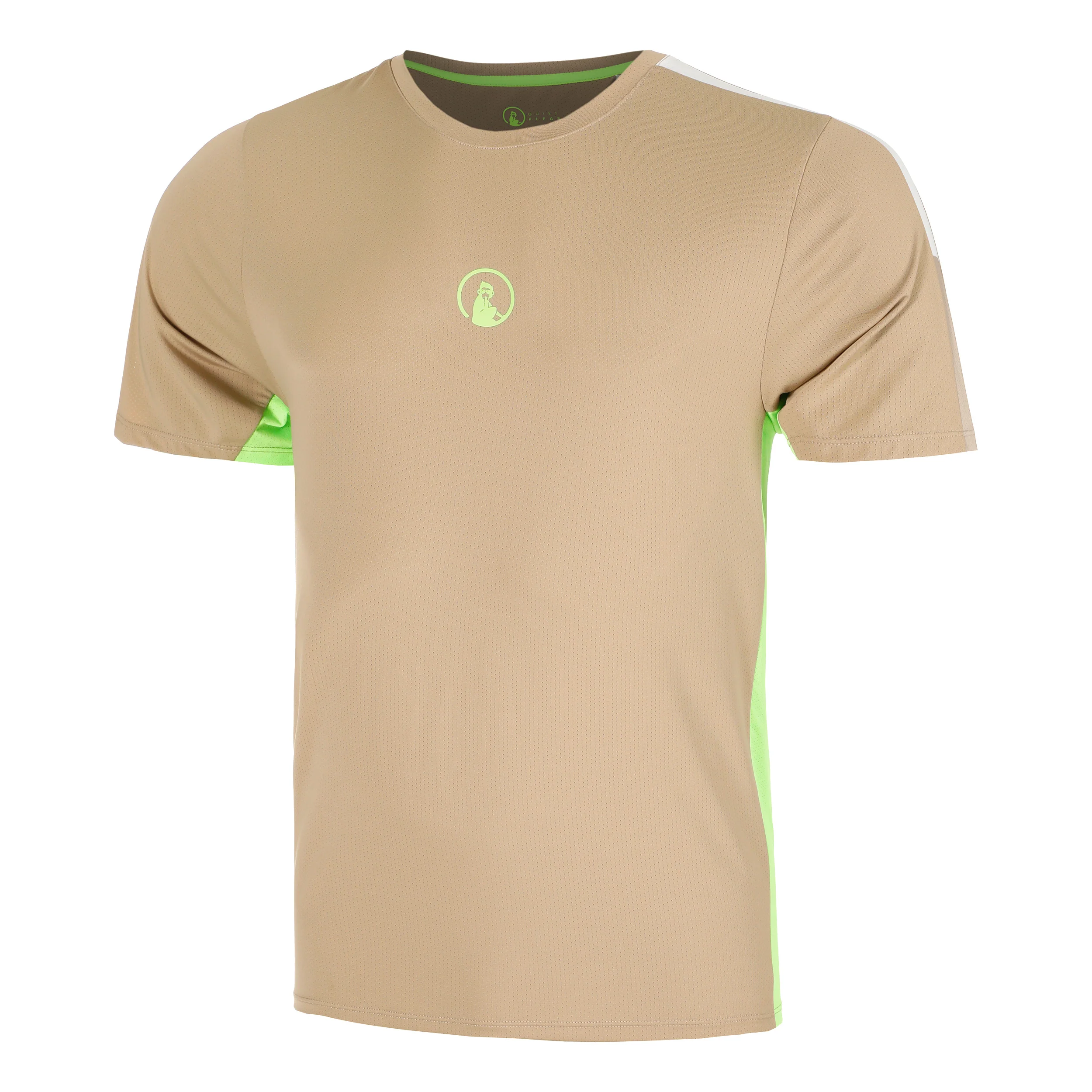 Wild Receiver Verti Camiseta De Manga Corta Hombres-Beige,Multicolor