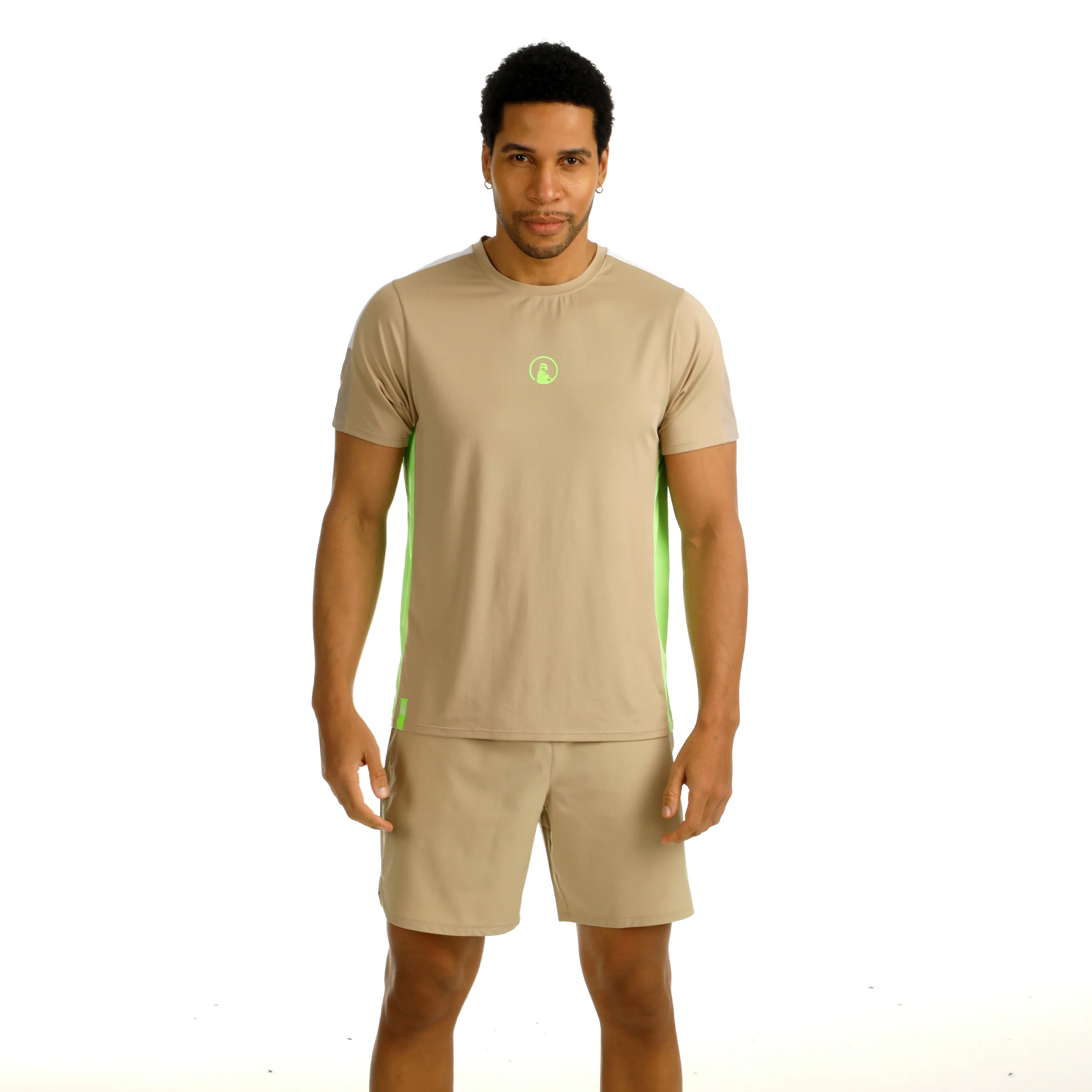 Wild Receiver Verti Camiseta De Manga Corta Hombres-Beige,Multicolor - Image 6