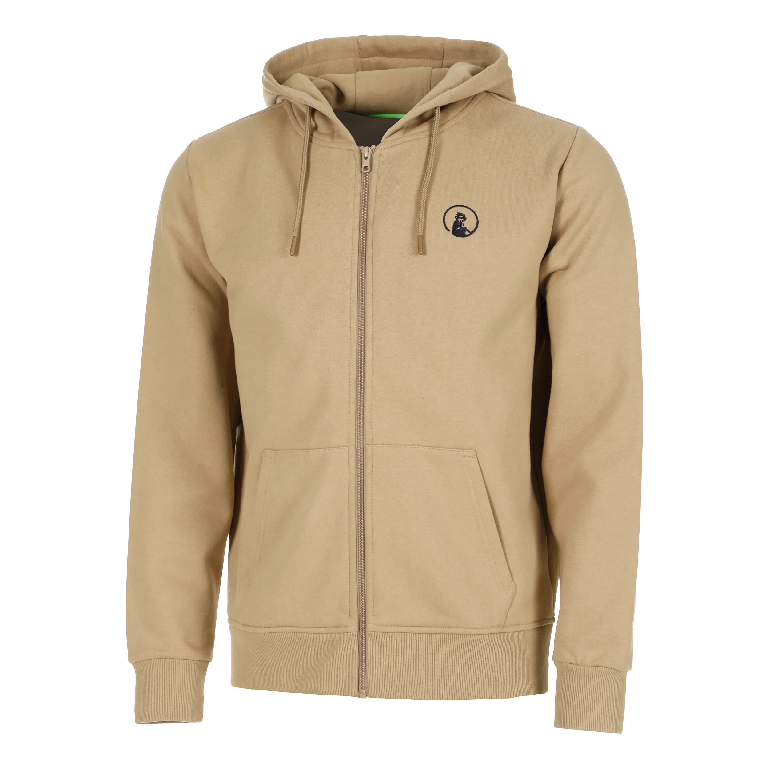 Wild Tonal Zip Sudadera Con Cremallera Hombres-Beige - Image 2