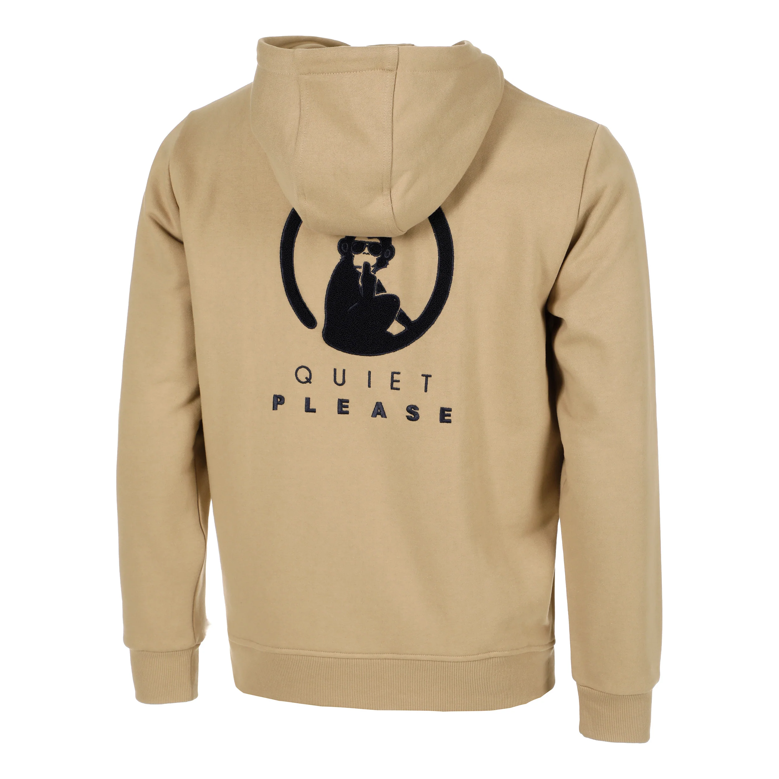 Wild Tonal Zip Sudadera Con Cremallera Hombres-Beige - Image 3