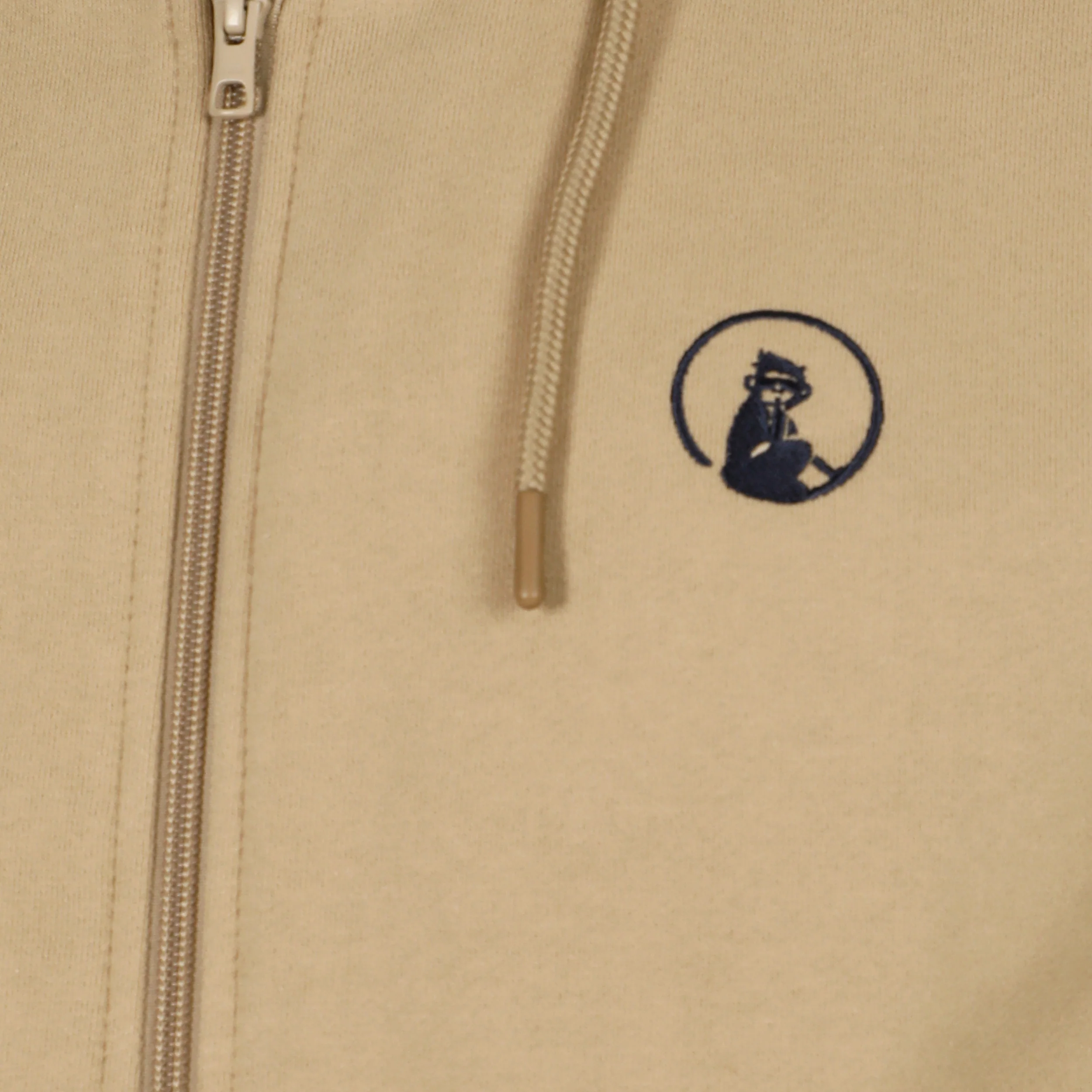 Wild Tonal Zip Sudadera Con Cremallera Hombres-Beige - Image 4
