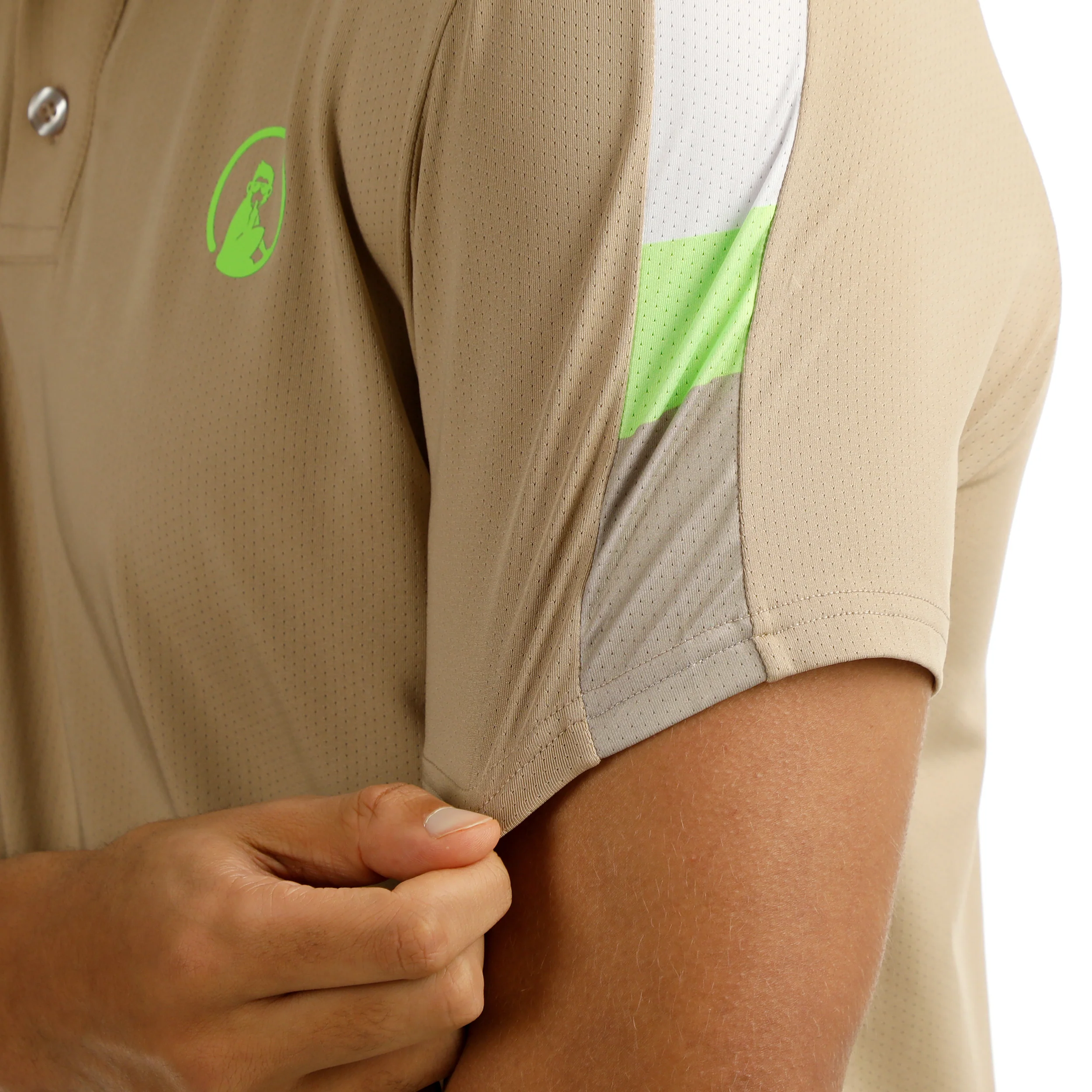 Wild Tournament Hori Polo Hombres-Beige,Multicolor - Image 9