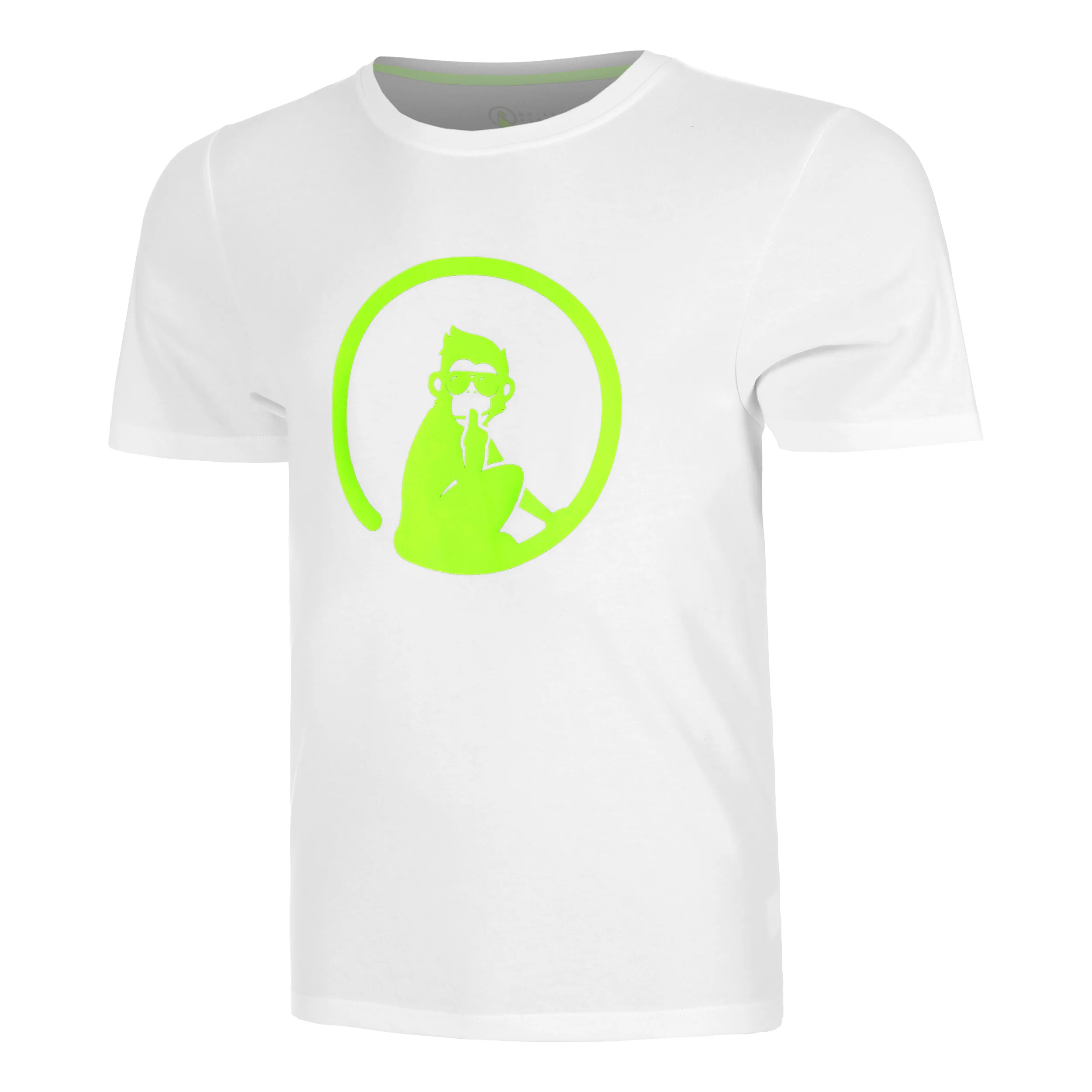 Wild Trainings Camiseta De Manga Corta Hombres-Blanco,Verde Neón