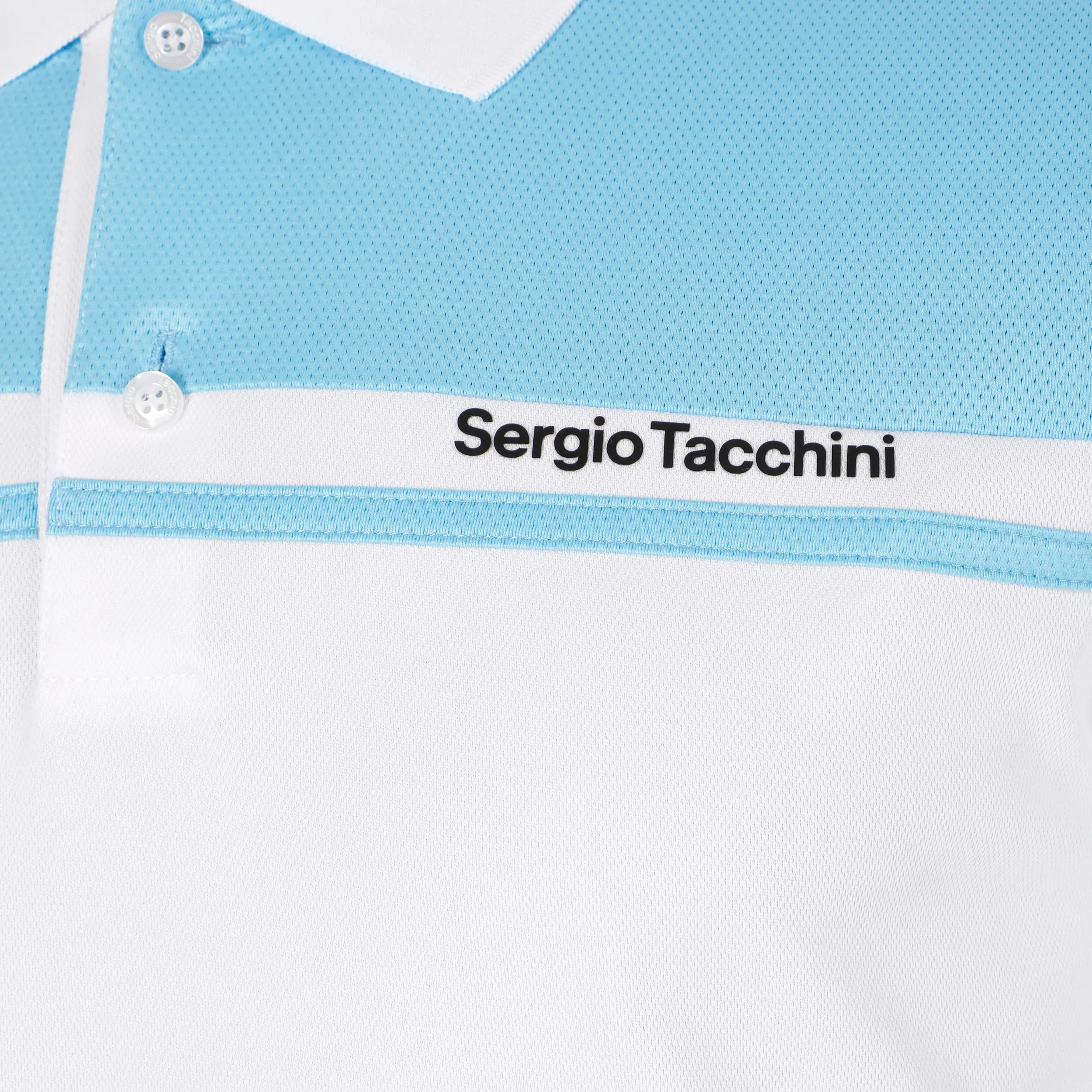 Riflesso Polo Hombres - blanco, azul claro - Image 3