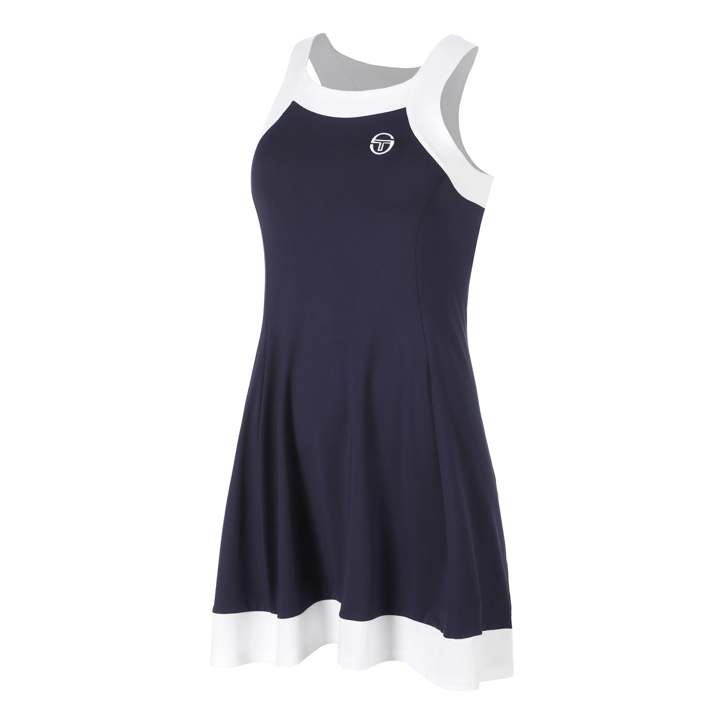 TCP Vestido Mujeres - azul oscuro, blanco