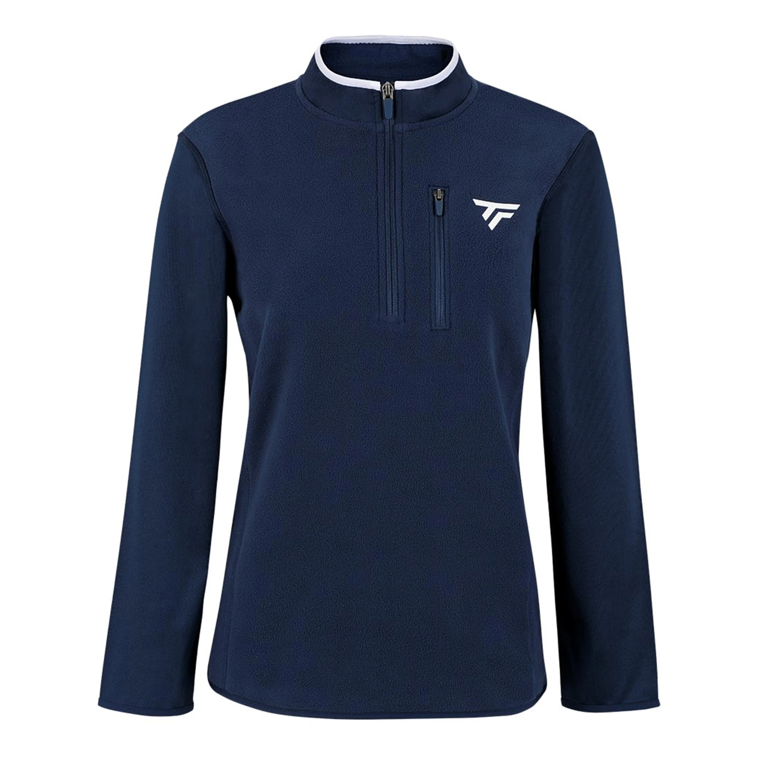 Polar Quarter Zip Camiseta De Manga Larga Mujeres-Azul Oscuro