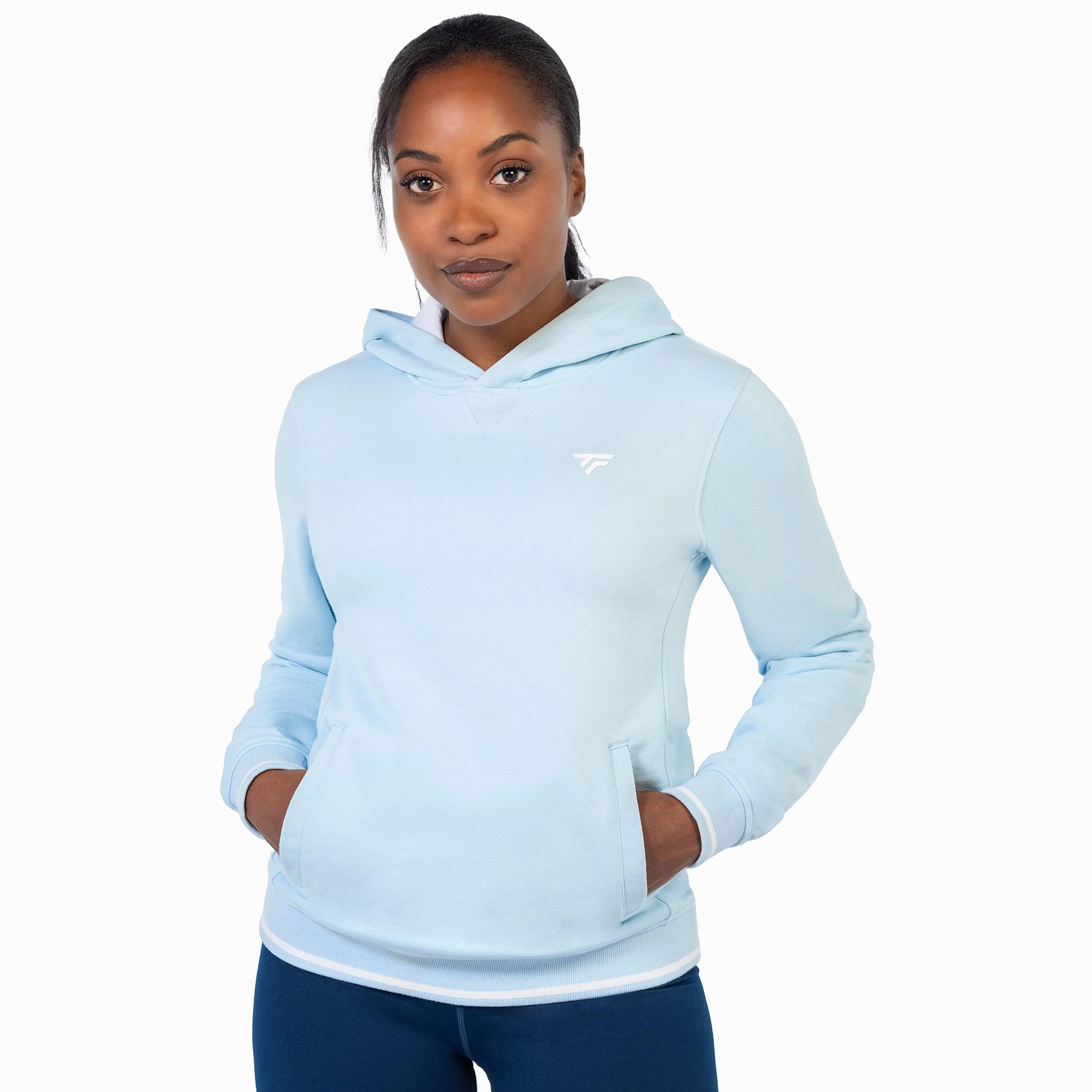 Team Terry Sudadera con capucha Unisex - azul claro - Image 3