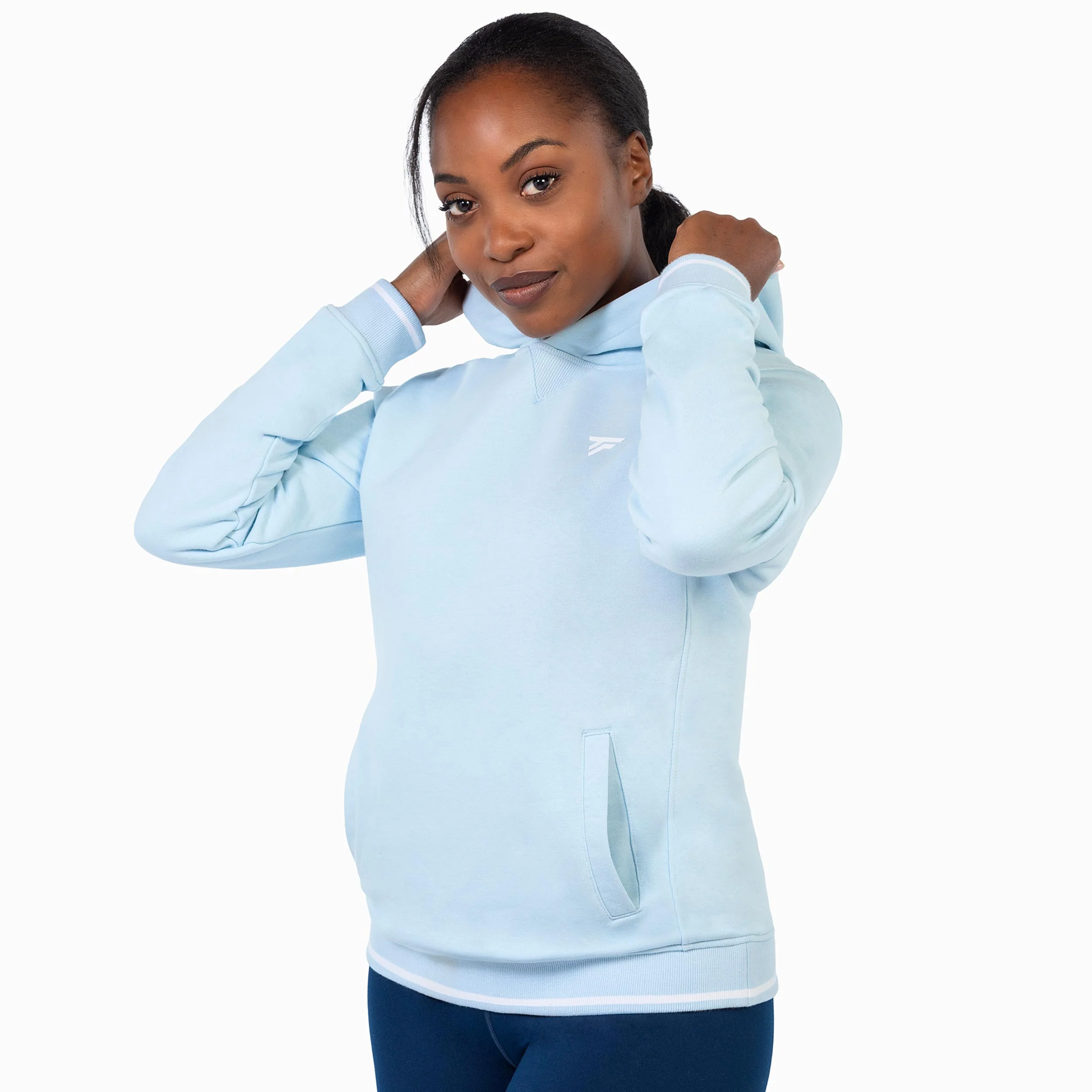 Team Terry Sudadera con capucha Unisex - azul claro - Image 4