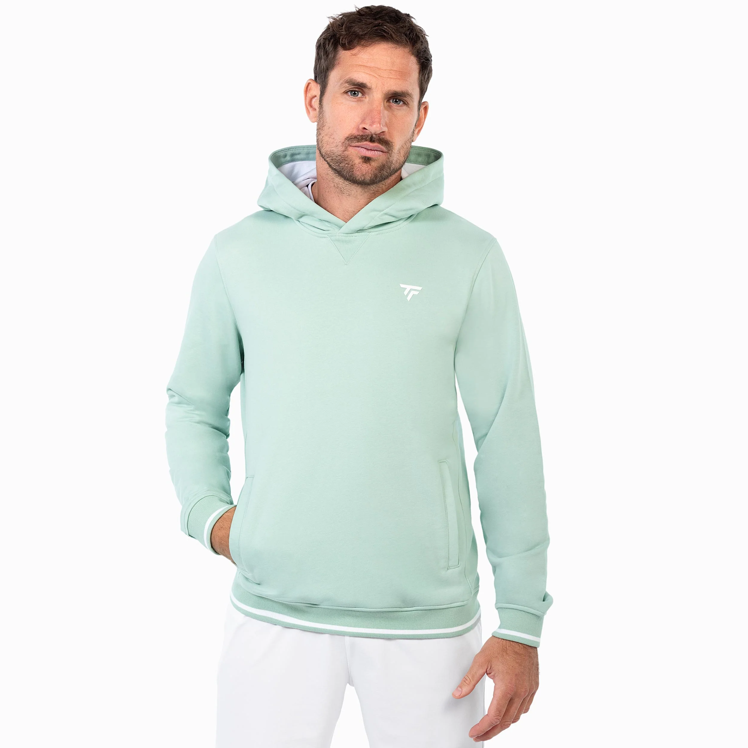 Team Terry Sudadera con capucha Unisex - salvia - Image 3