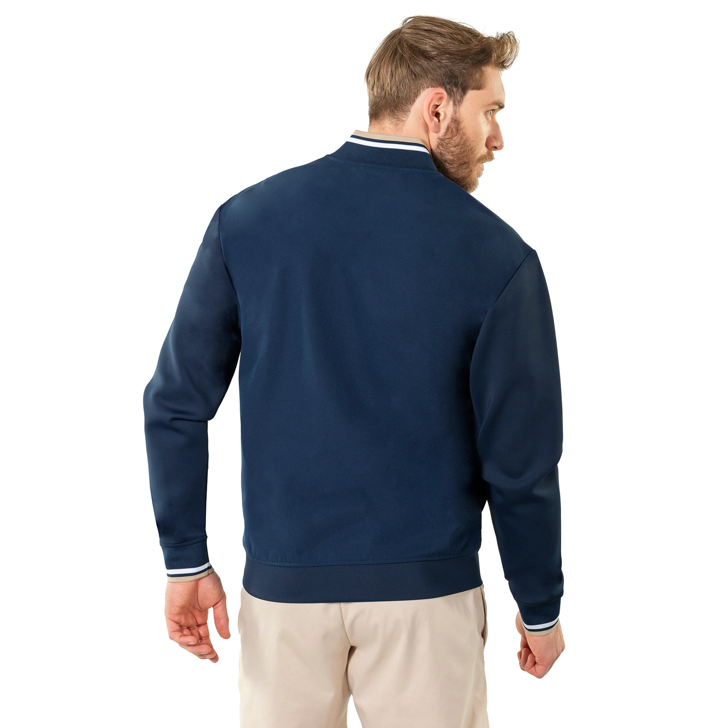 Tech Bomber Chaqueta de entrenamiento Unisex-azul oscuro - Image 5