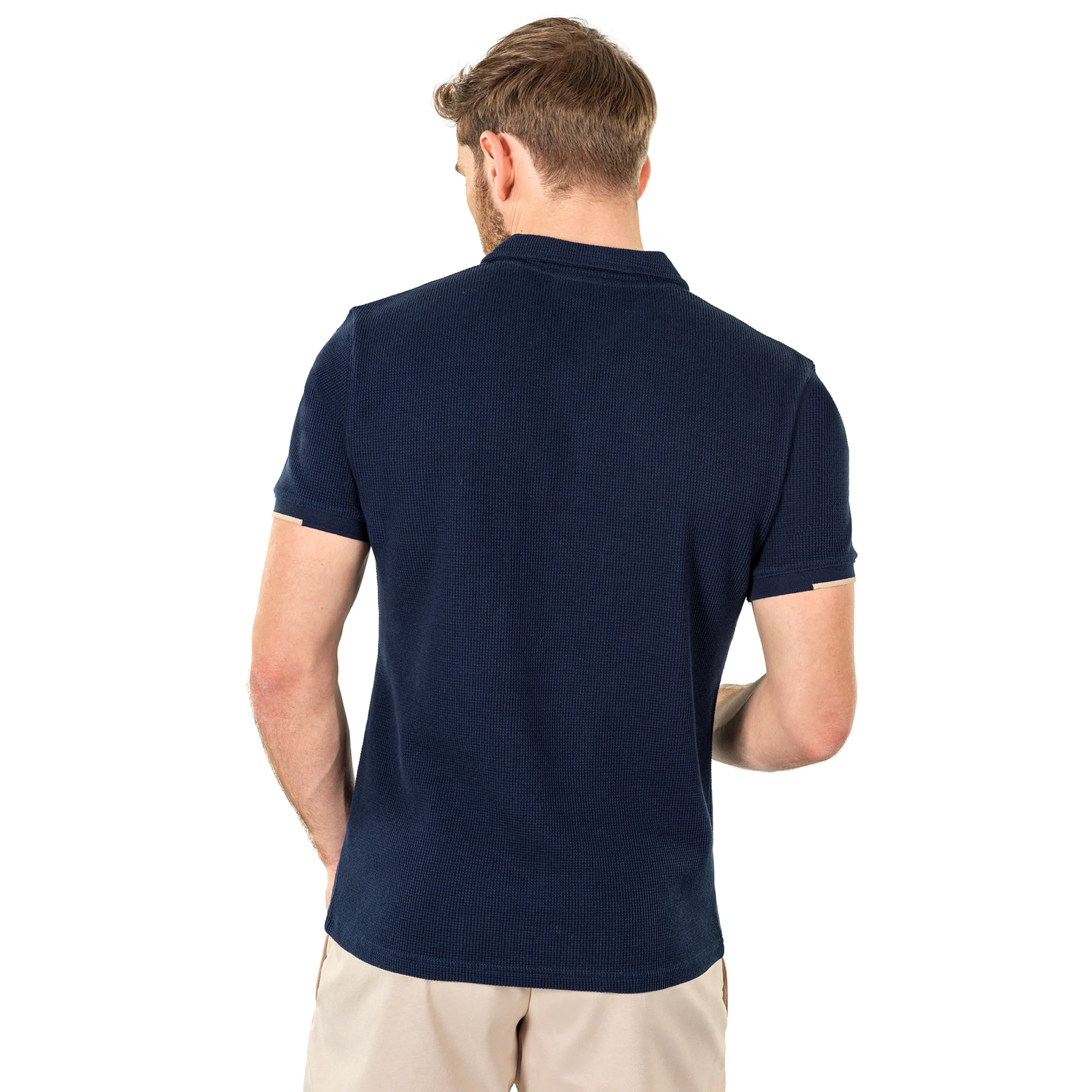 Waffle Polo Hombres-azul oscuro - Image 5