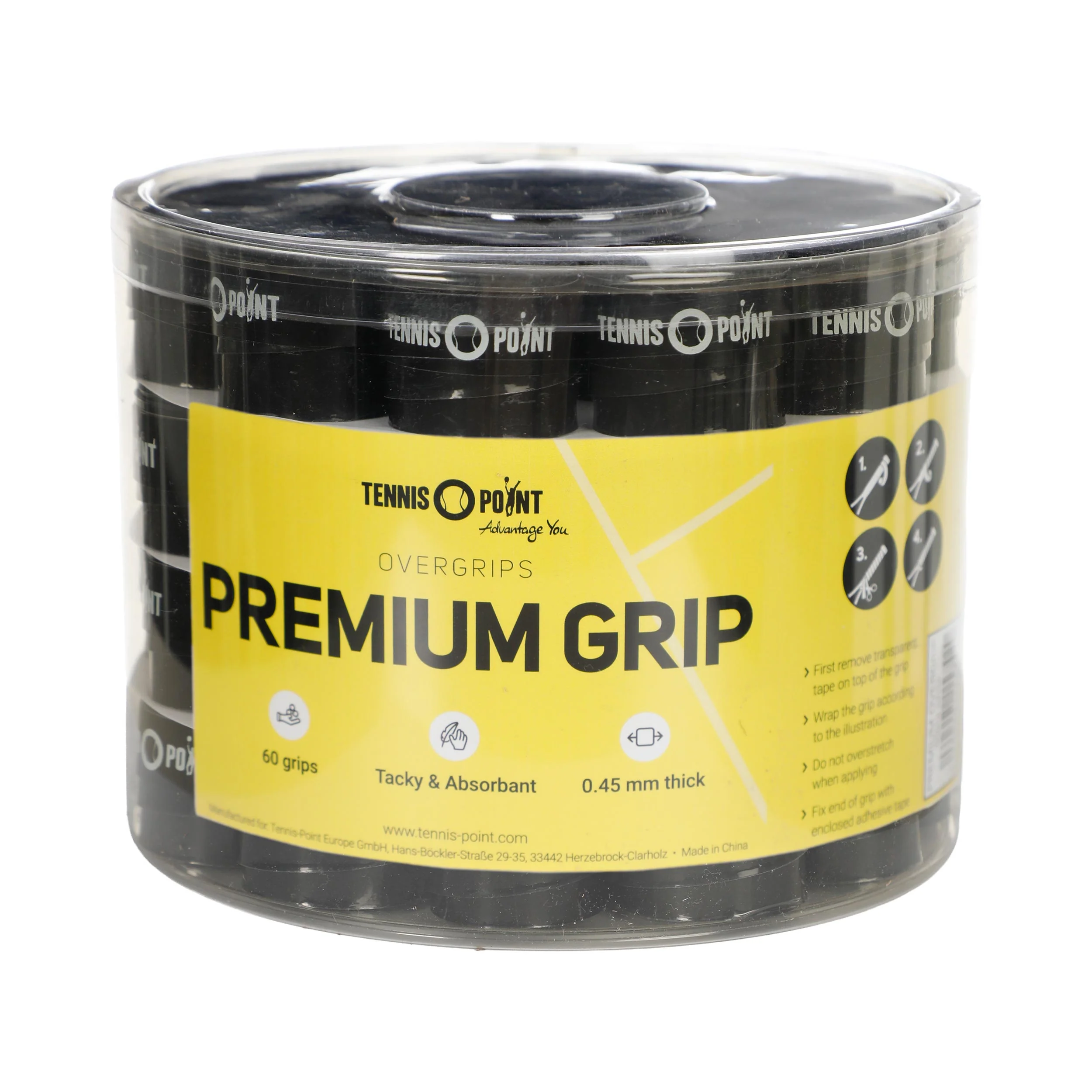 Premium Grip Pack De 60-Negro