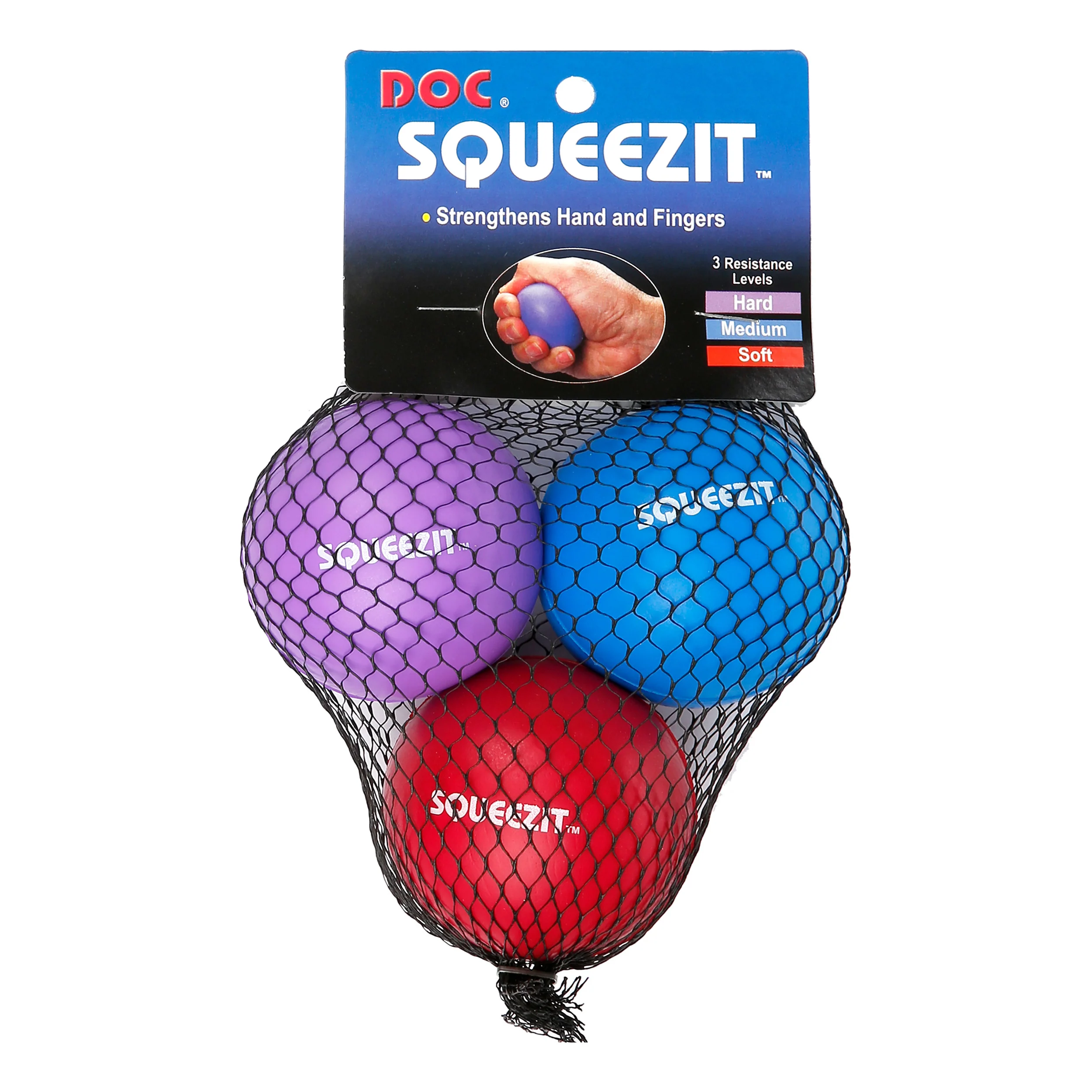 Squeez It Pelota Pack De 3-Azul,Lila