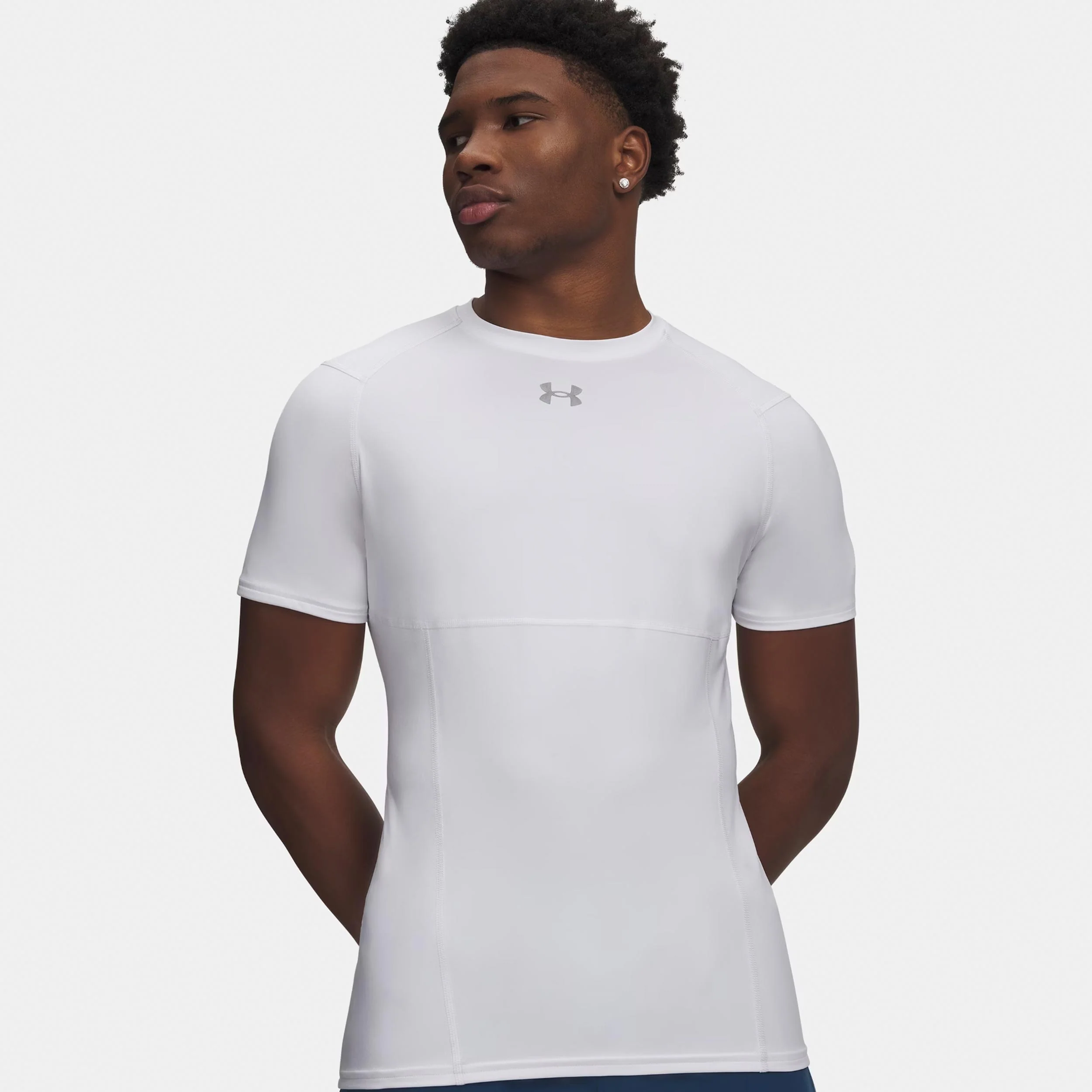 Elite Fitted Camiseta de manga corta Hombres-blanco