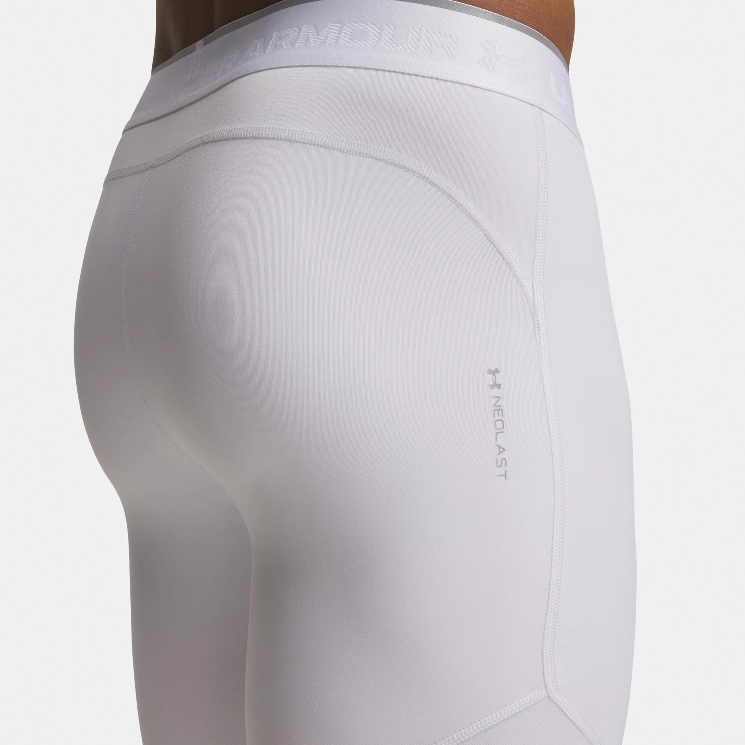 Elite Long Shorts Hombres-blanco - Image 3