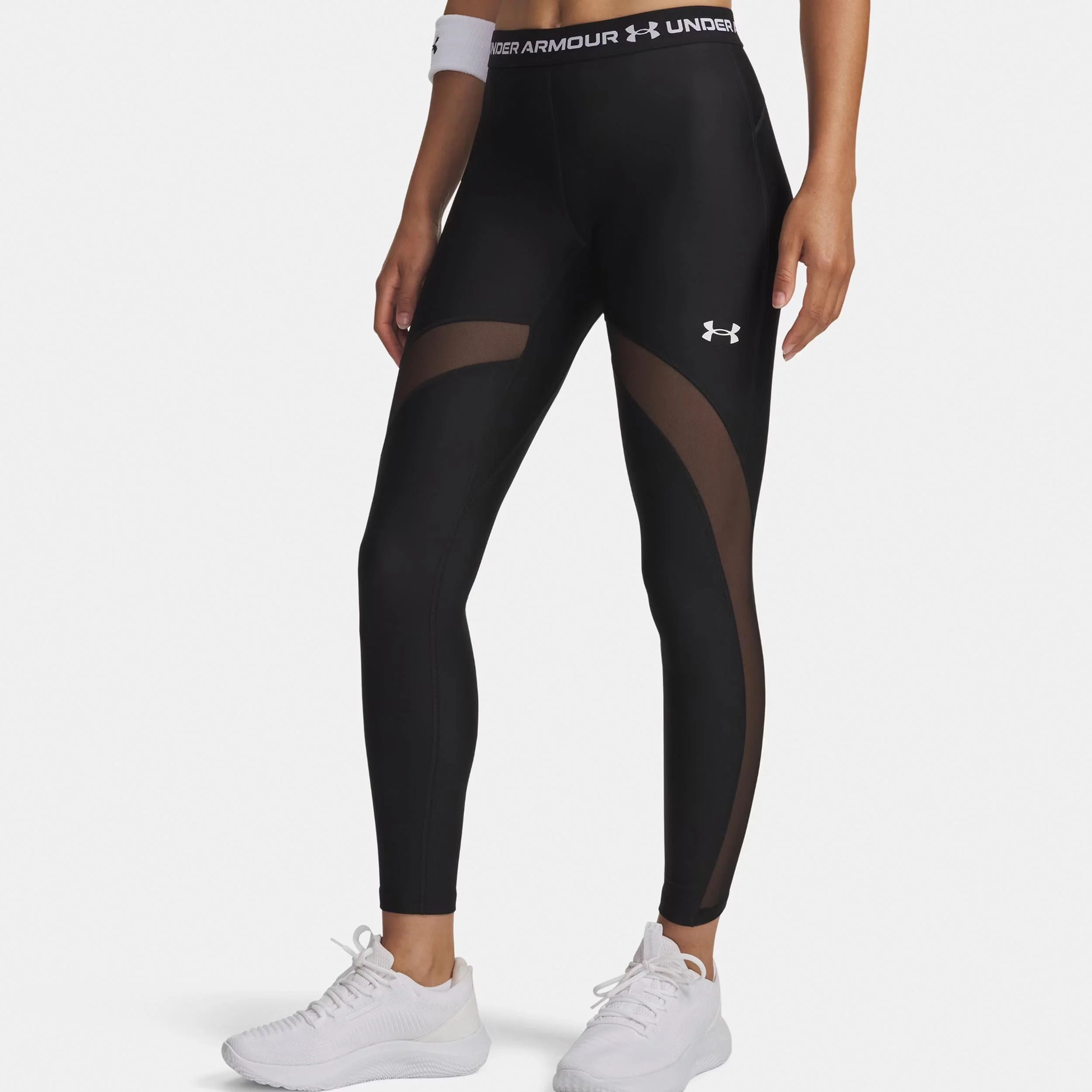 HeatGear Mesh Malla Mujeres-negro, blanco