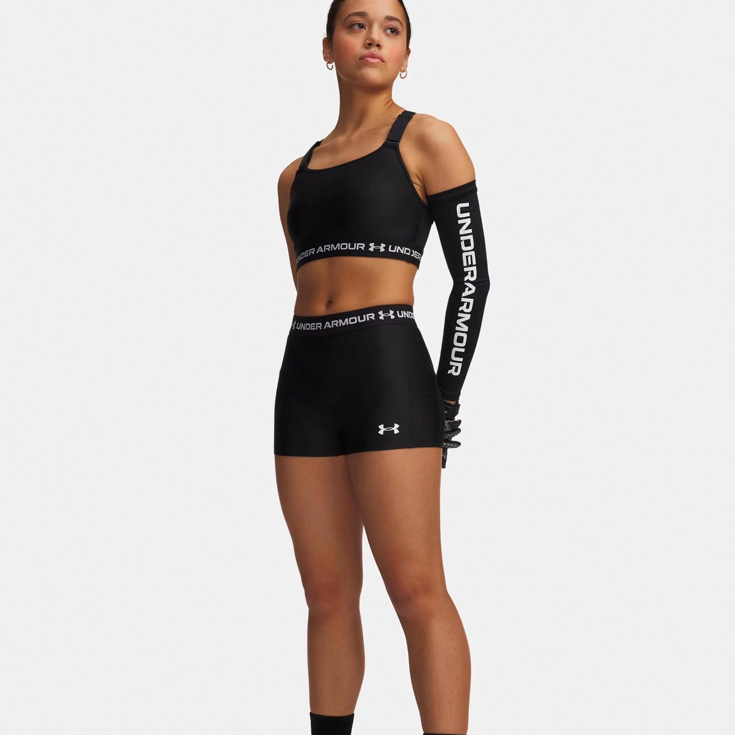 HeatGear Shorts Mujeres-negro, blanco - Image 3