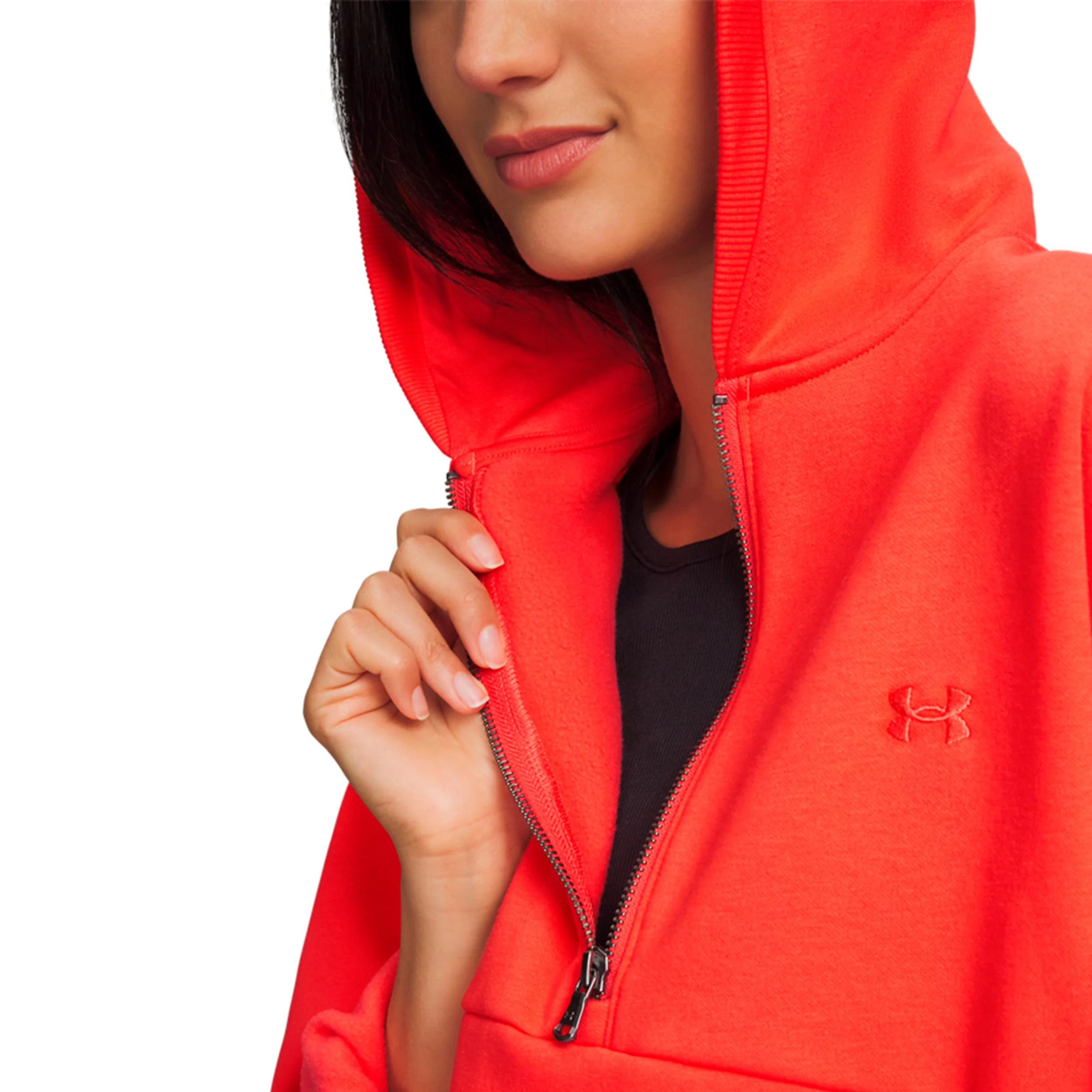 Icon Fleece Halfzip Sudadera con capucha Mujeres-rojo, rojo - Image 3