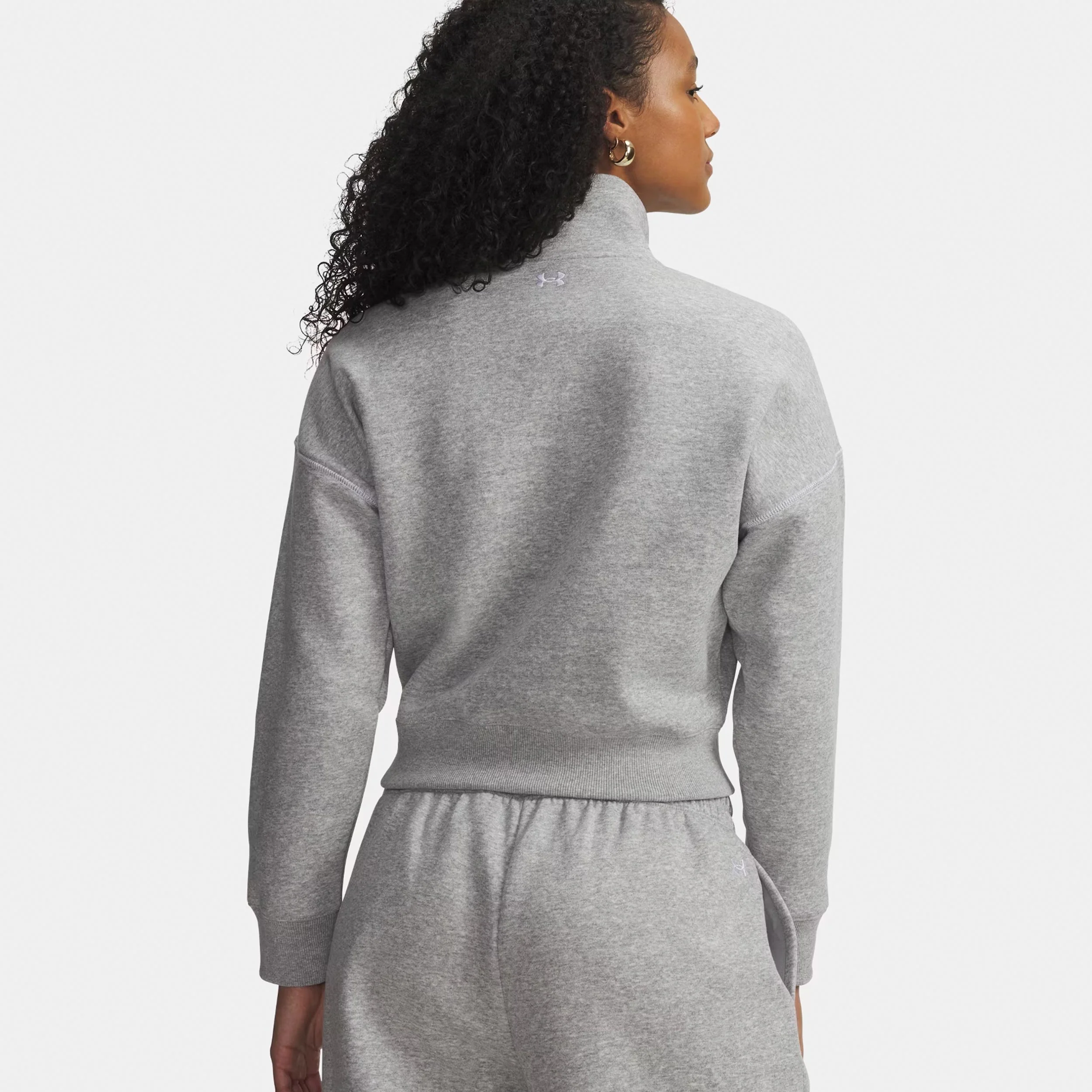 Rival Fleece Script Halfzip Sudadera Mujeres - gris, blanco - Image 2