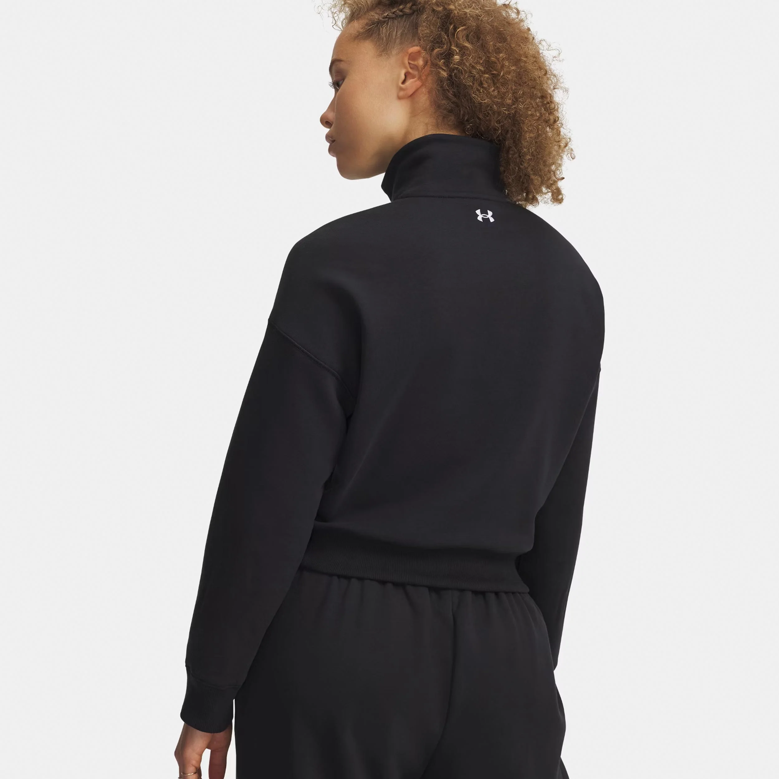 Rival Fleece Script Halfzip Sudadera Mujeres - negro, blanco - Image 2