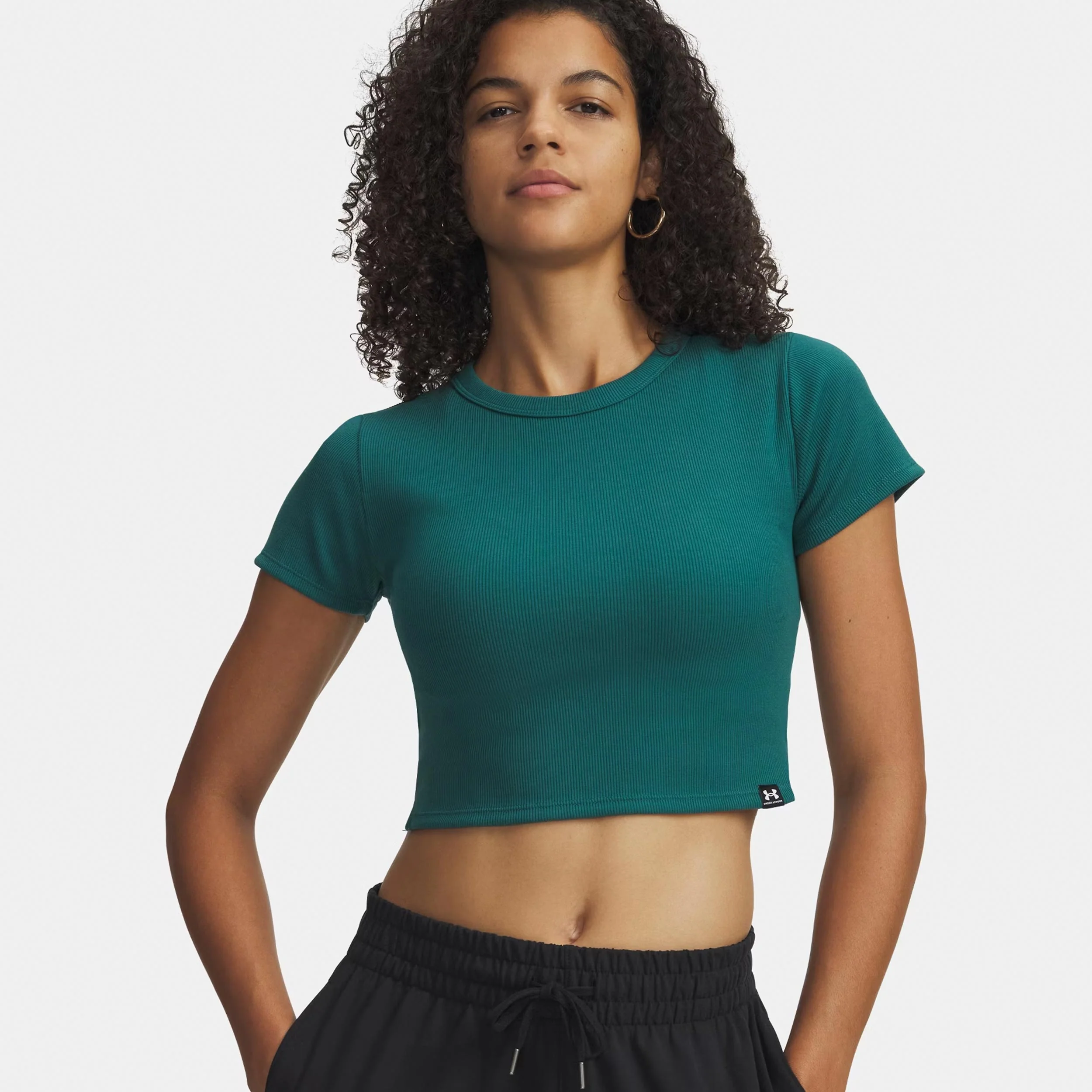 Rival Rib Baby Camiseta de manga corta Mujeres-verde, blanco