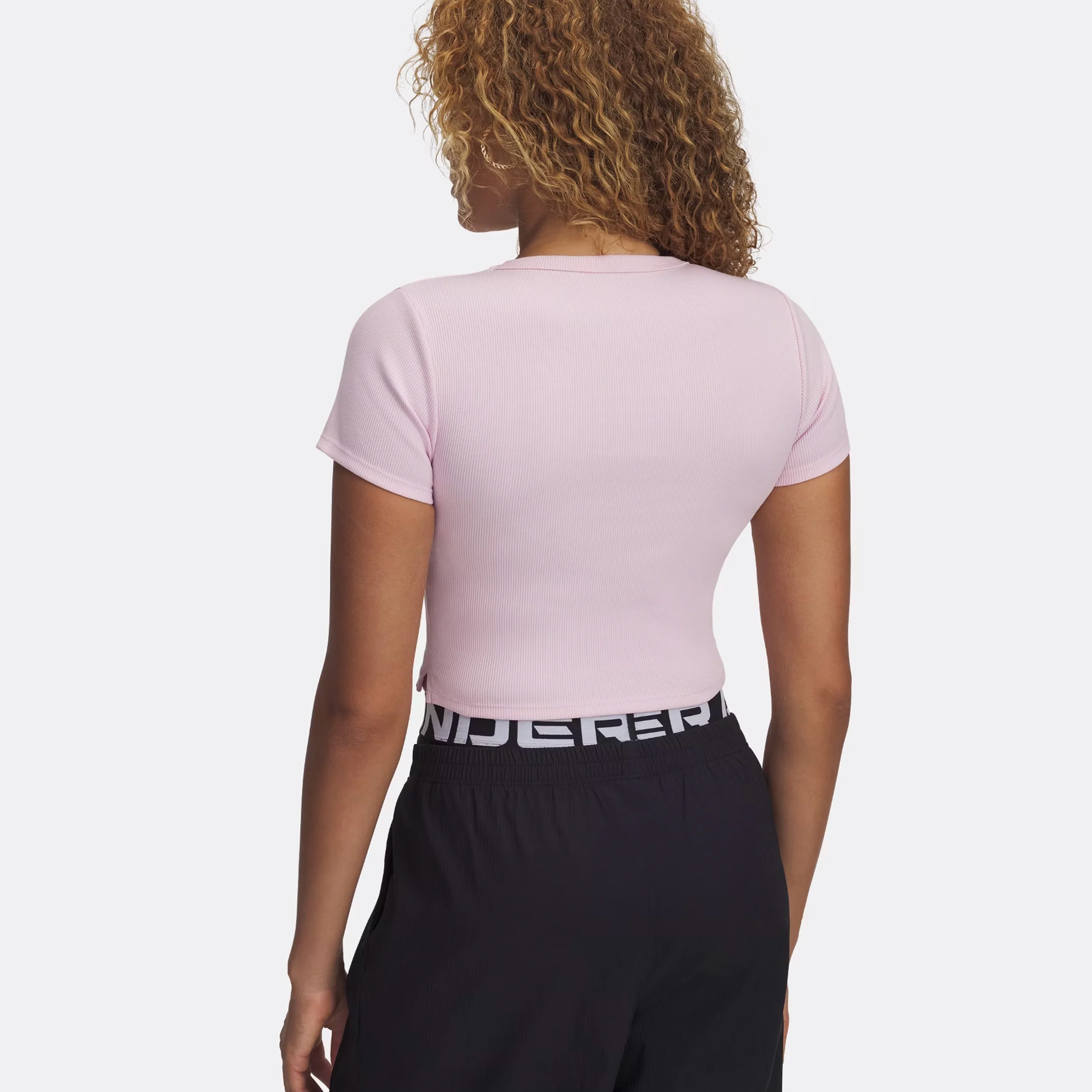 Rival Rib Camiseta De Manga Corta Mujeres-Rosa - Image 2