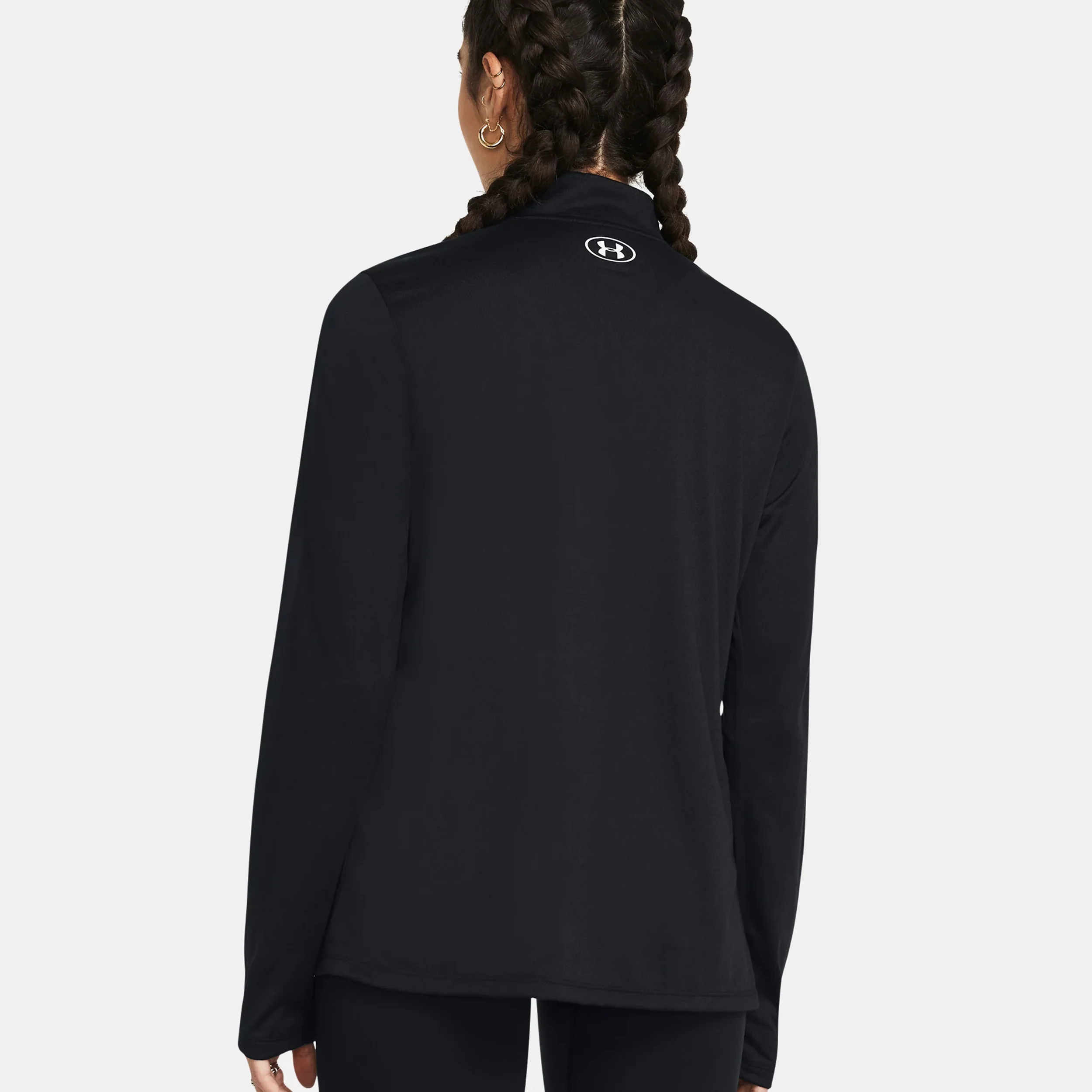Tech 1/2 Zip Camiseta De Manga Larga Mujeres-Negro - Image 4
