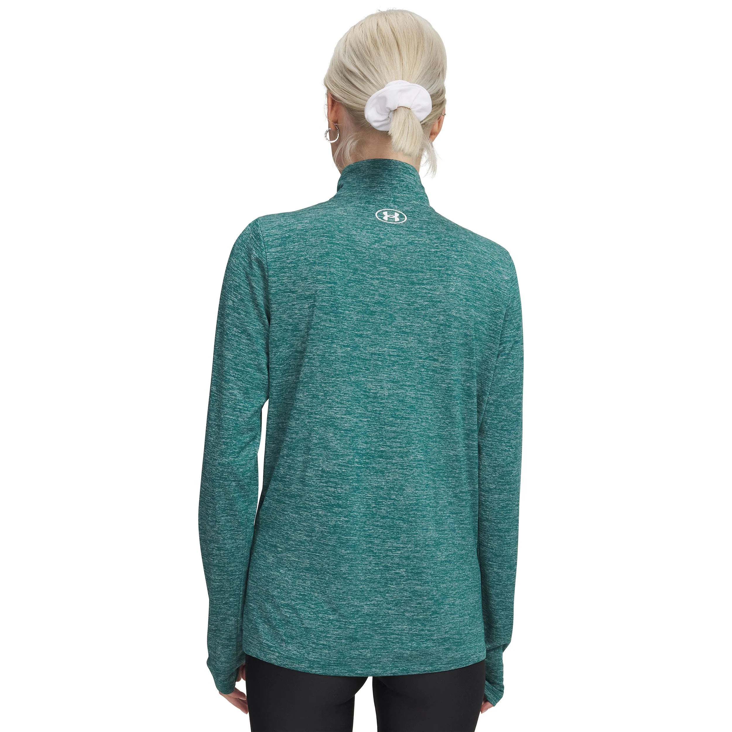Tech 1/2 Zip-Twist Camiseta de manga larga Mujeres-verde, blanco - Image 2
