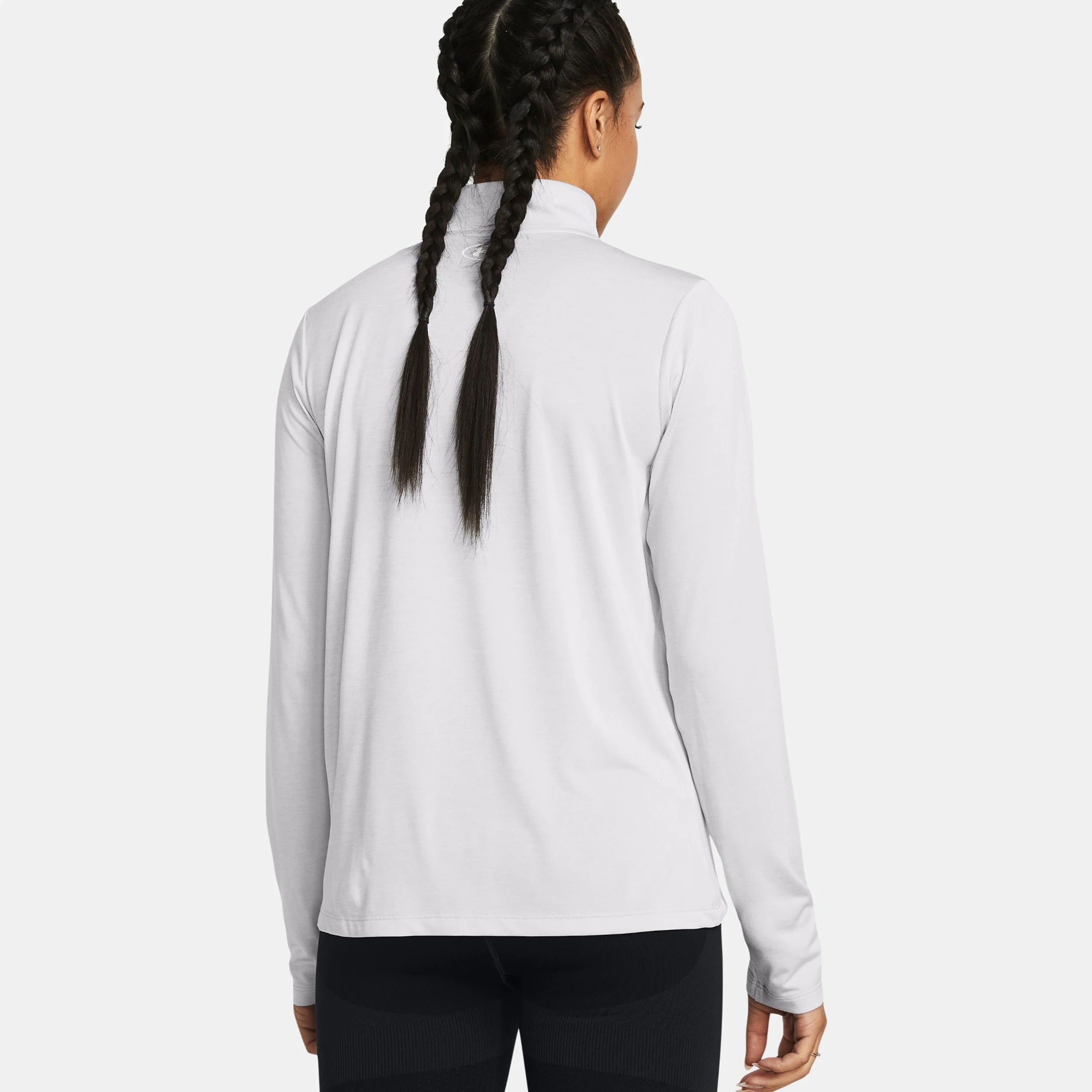Tech Half-Zip Twist Camiseta De Manga Larga Mujeres-Gris - Image 4