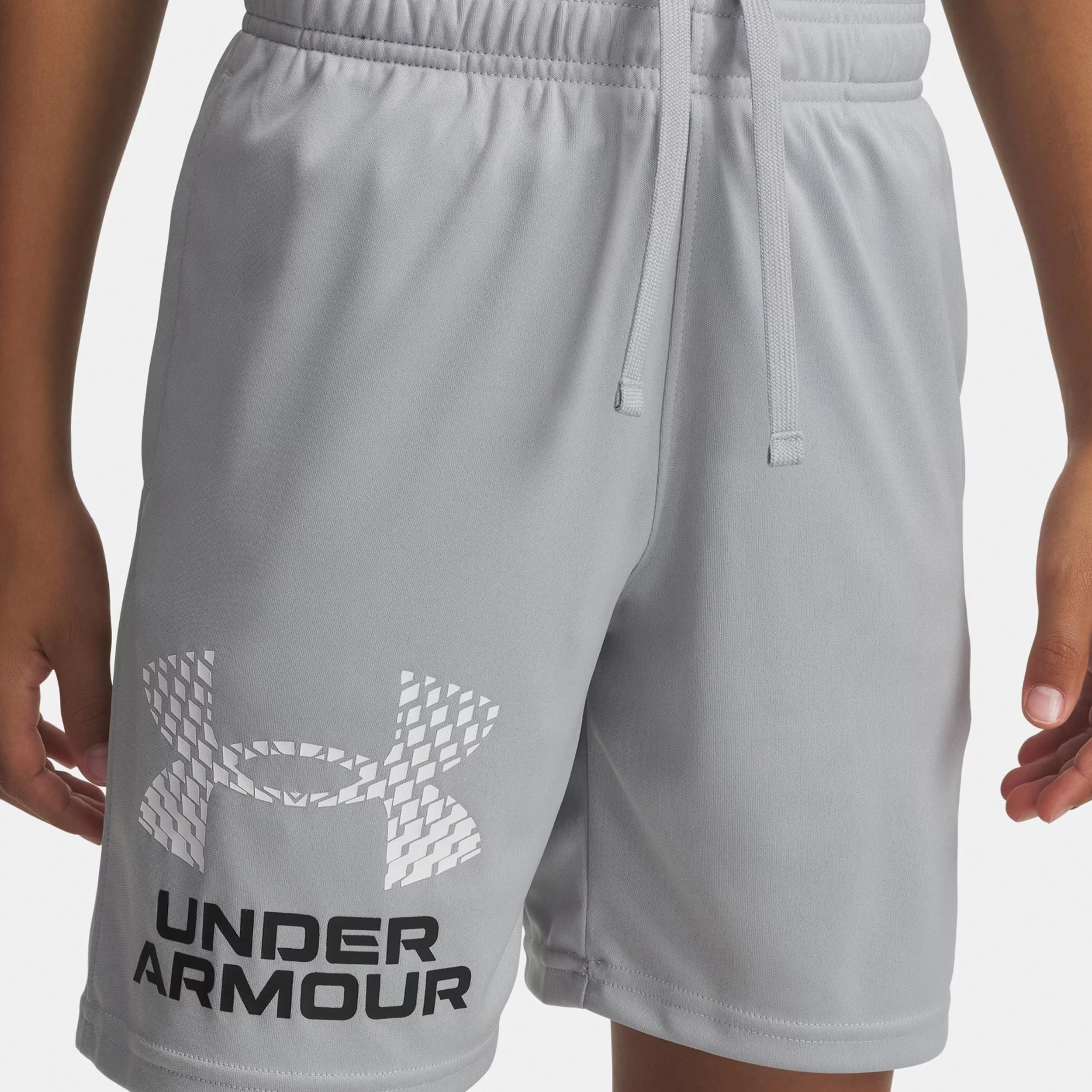 Tech Logo Shorts Chicos-gris, blanco - Image 6